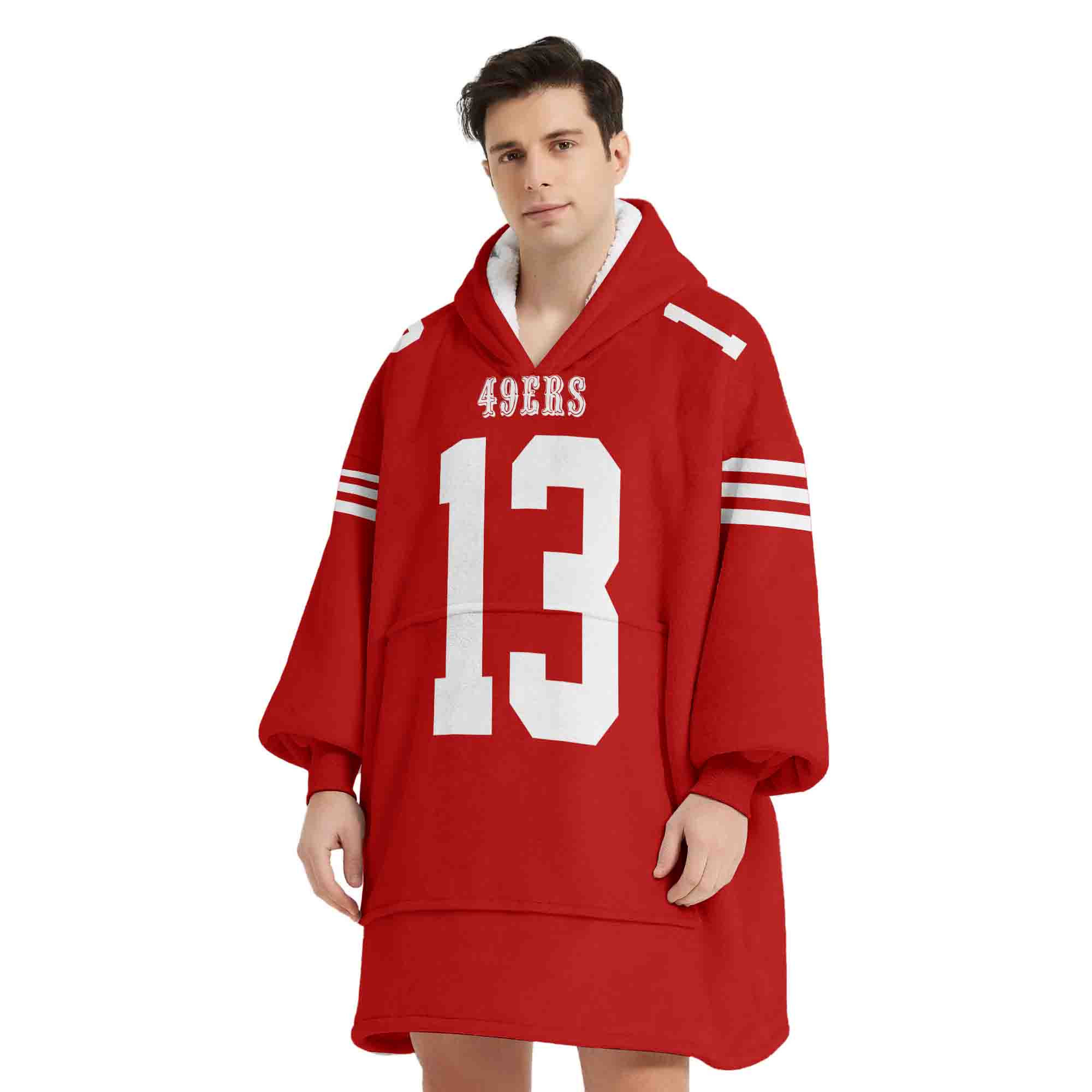 Adult B.P 13 San Francisco 49ers Football Unisex Blanket Hoodie