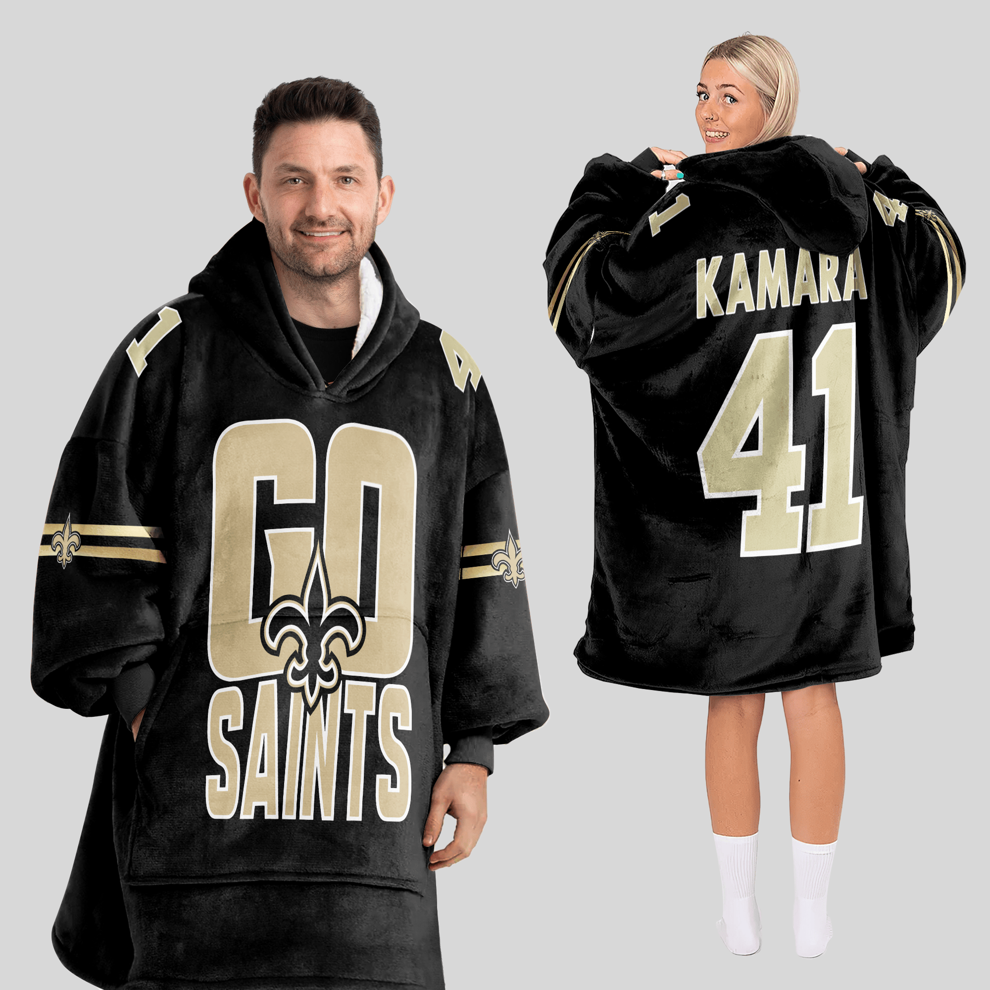 New Orleans Football Unisex Blanket Hoodie