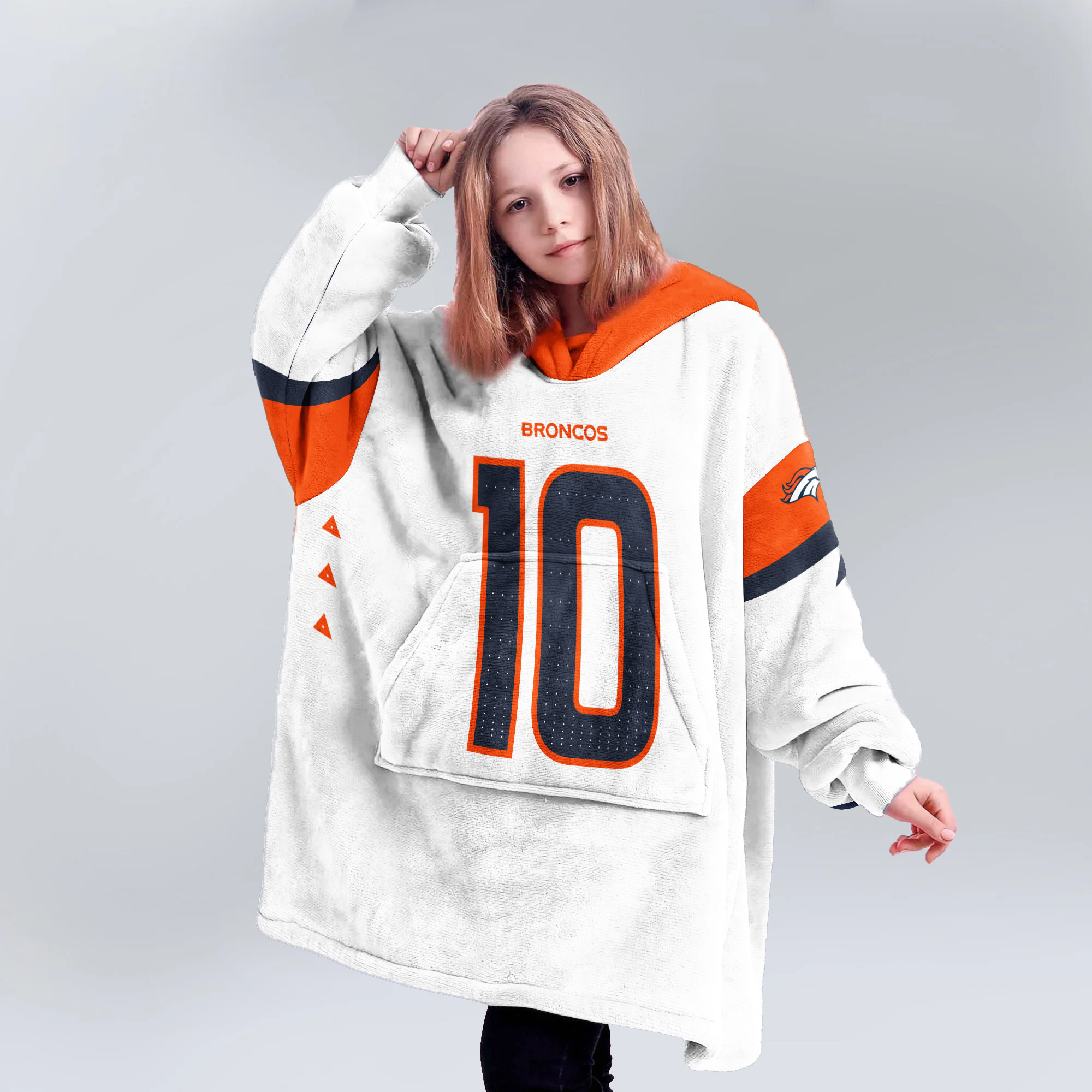 Kid B.N. 10 Denver Football Unisex Blanket Hoodie