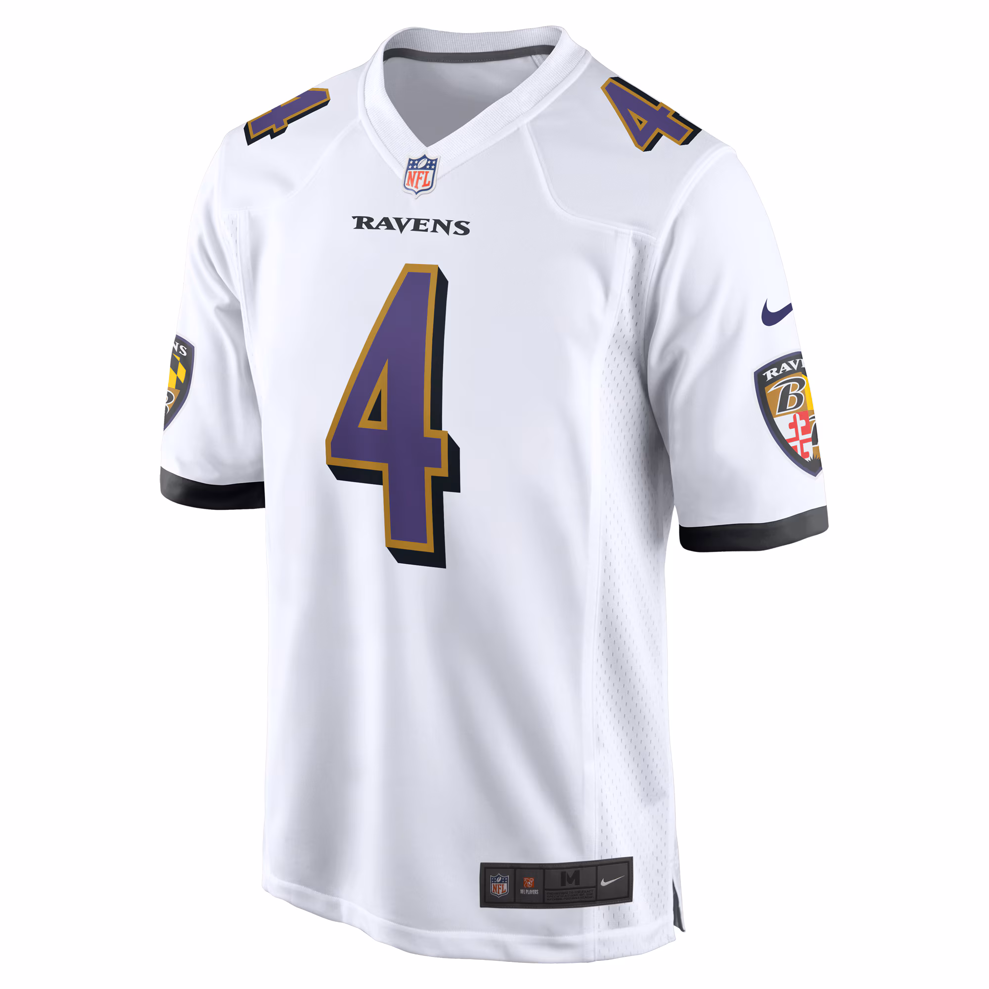 Zay Flowers Baltimore Ravens  Game Jersey -  White