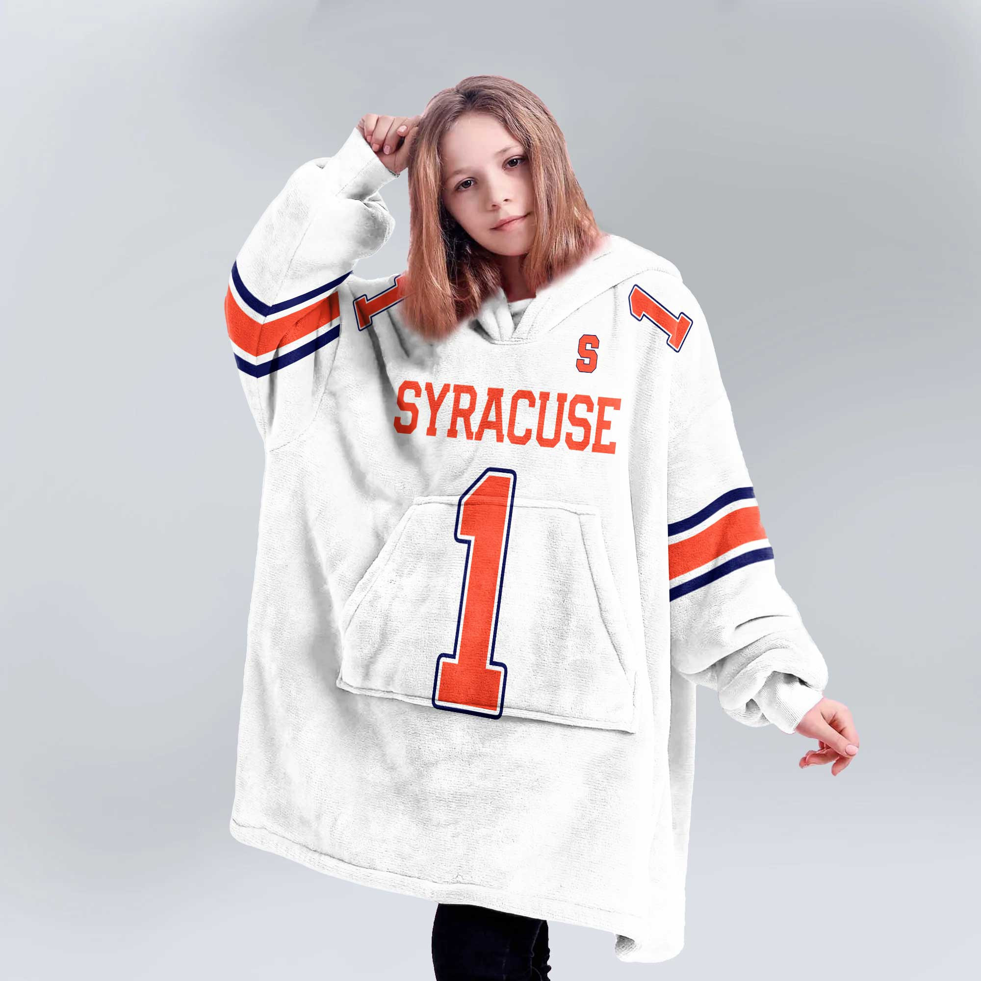 Kid #1 Syracuse Football Unisex Blanket Hoodie