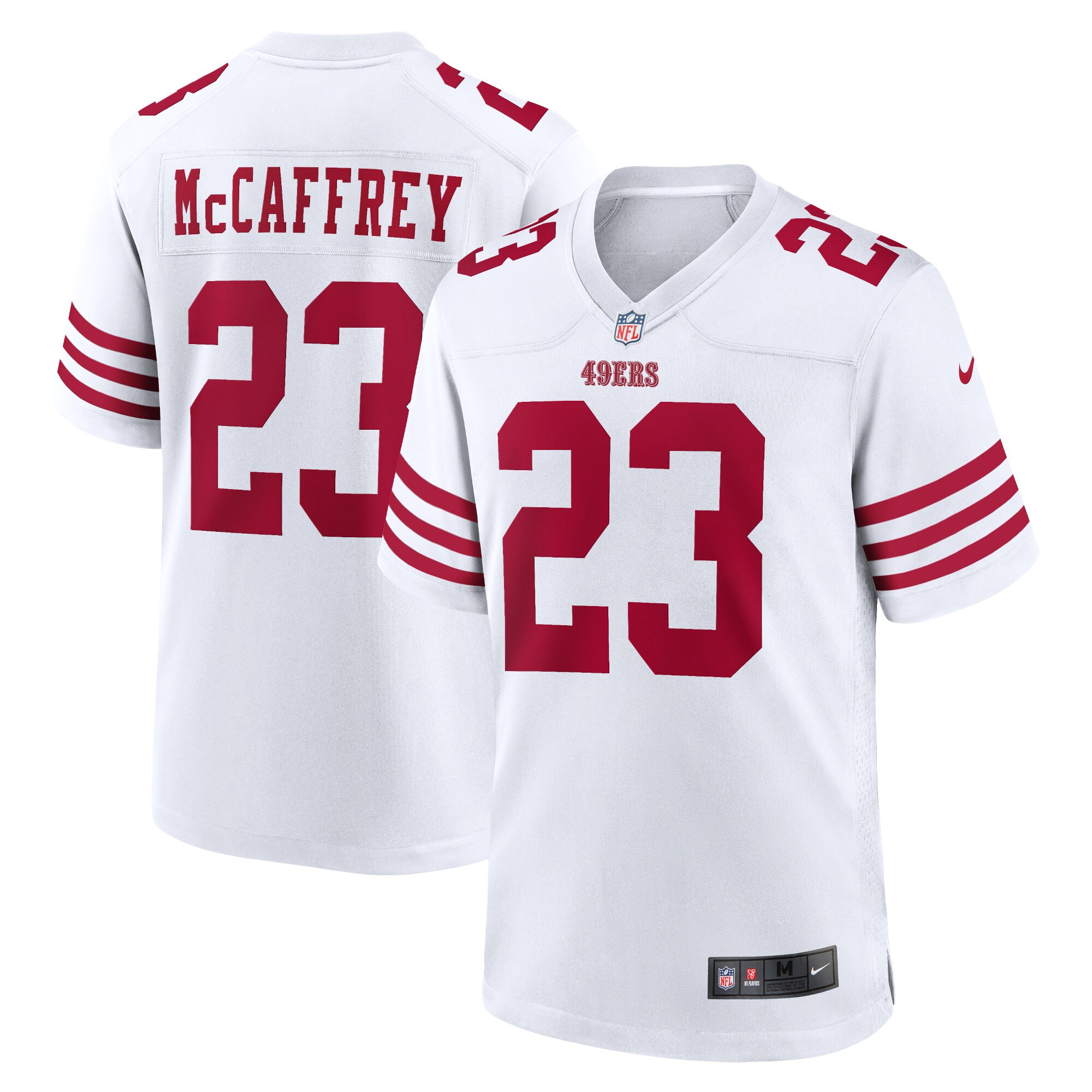 Christian McCaffrey San Francisco 49ers  Game Player Jersey - White