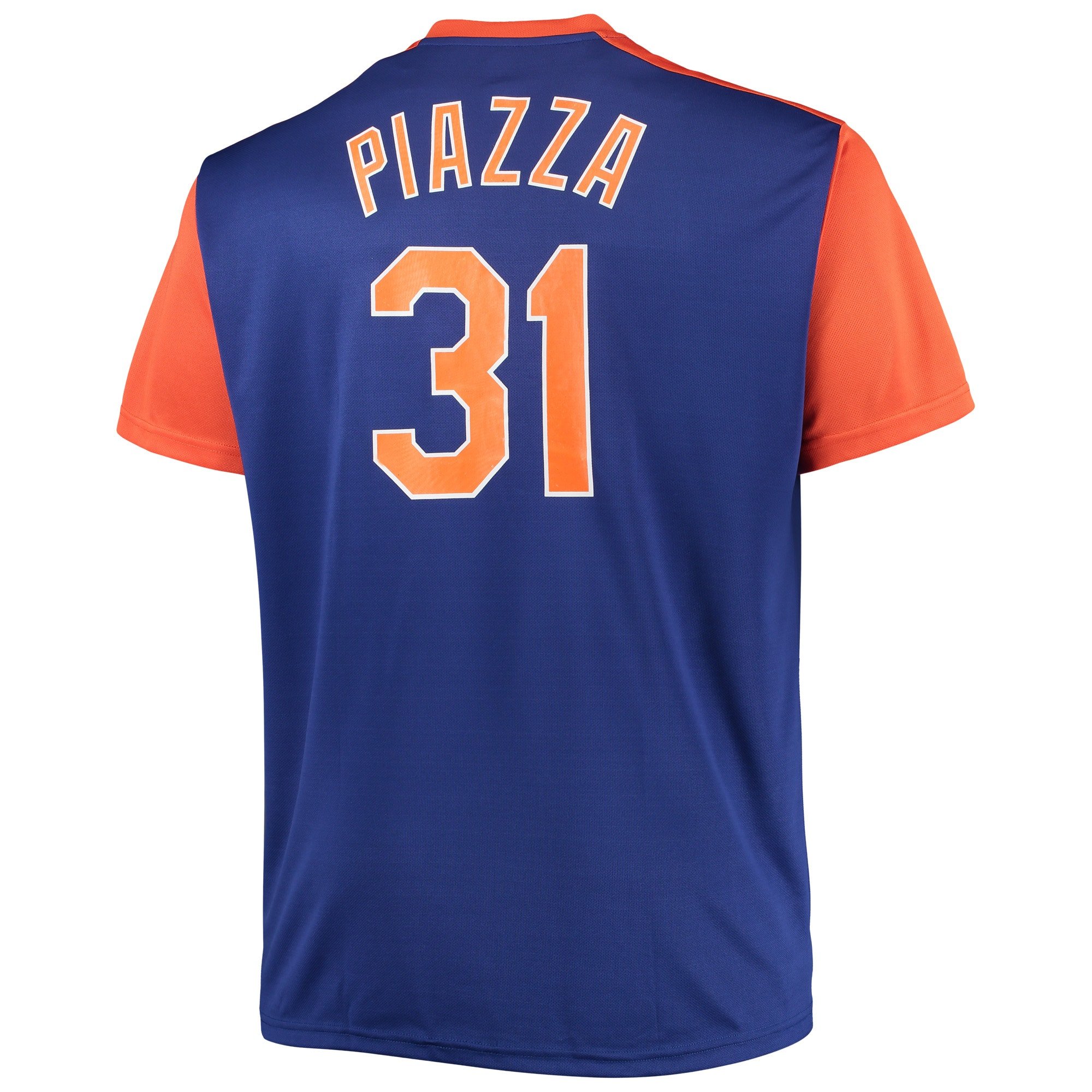 Men's New York Mets Mike Piazza Royal/Orange Cooperstown Collection Replica Player Jersey