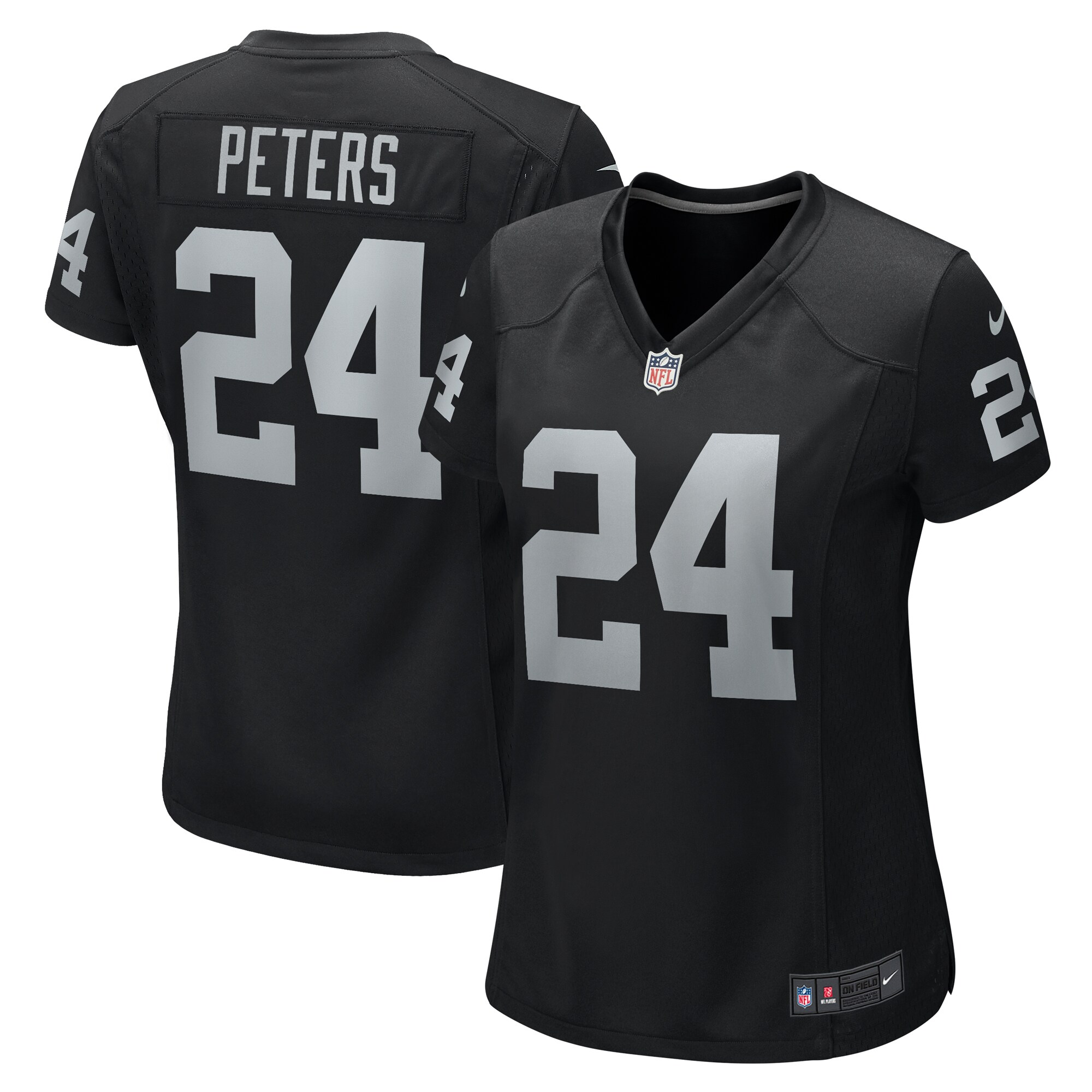 Marcus Peters Las Vegas Raiders Women's Team Game Jersey -  Black