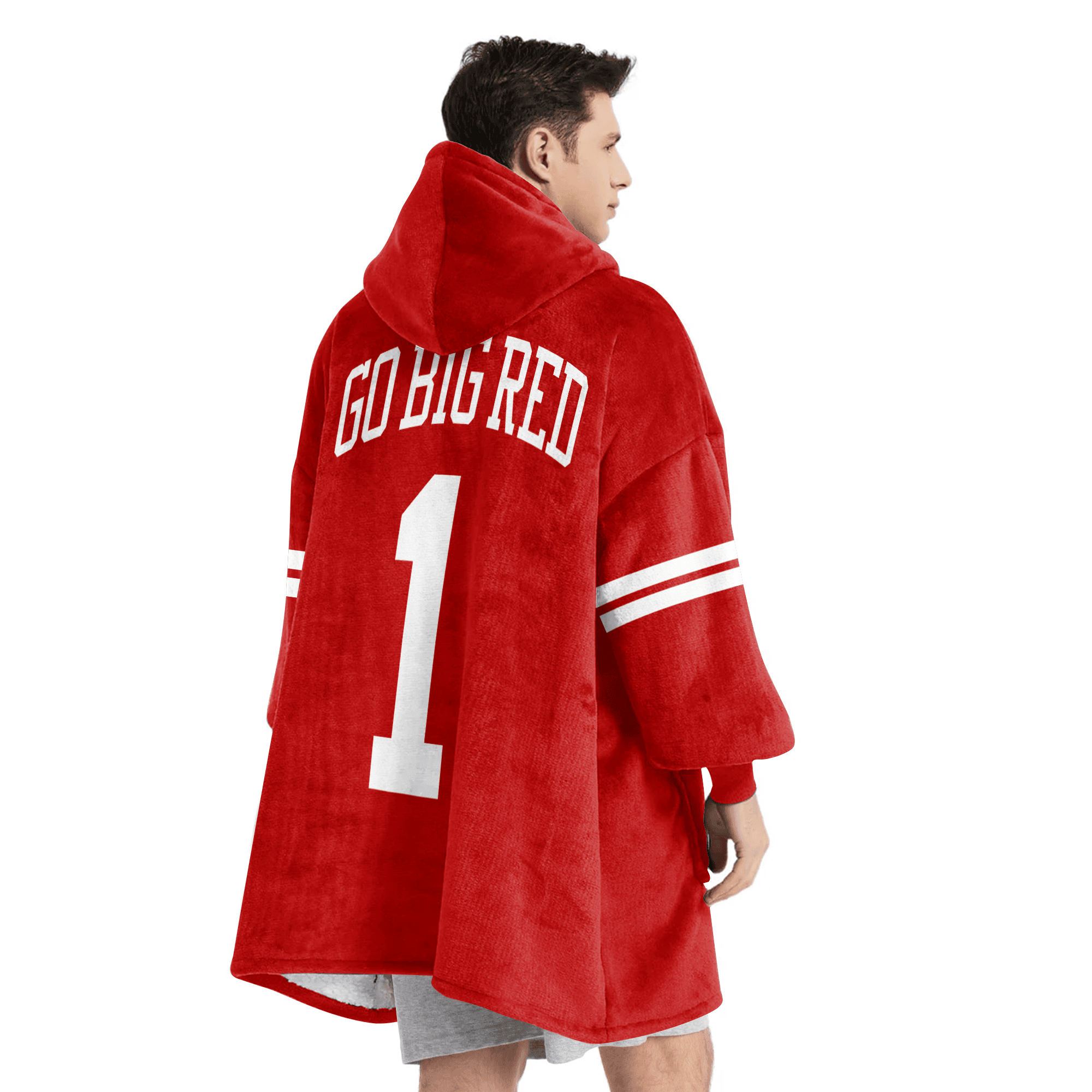 Adult 1 Nebraska Football Unisex Blanket Hoodie