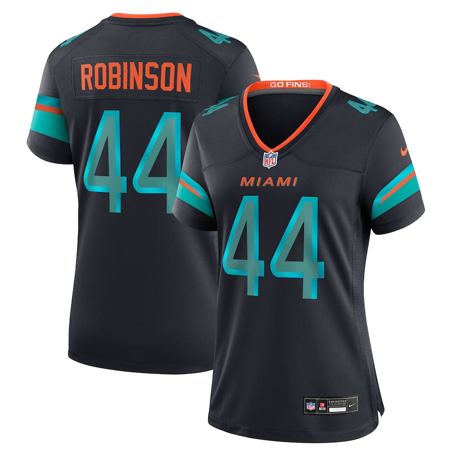 Chop Robinson #14 Miami Dolphins Women's 2025 Rivalries Collection Game Jersey - Pitch Blue