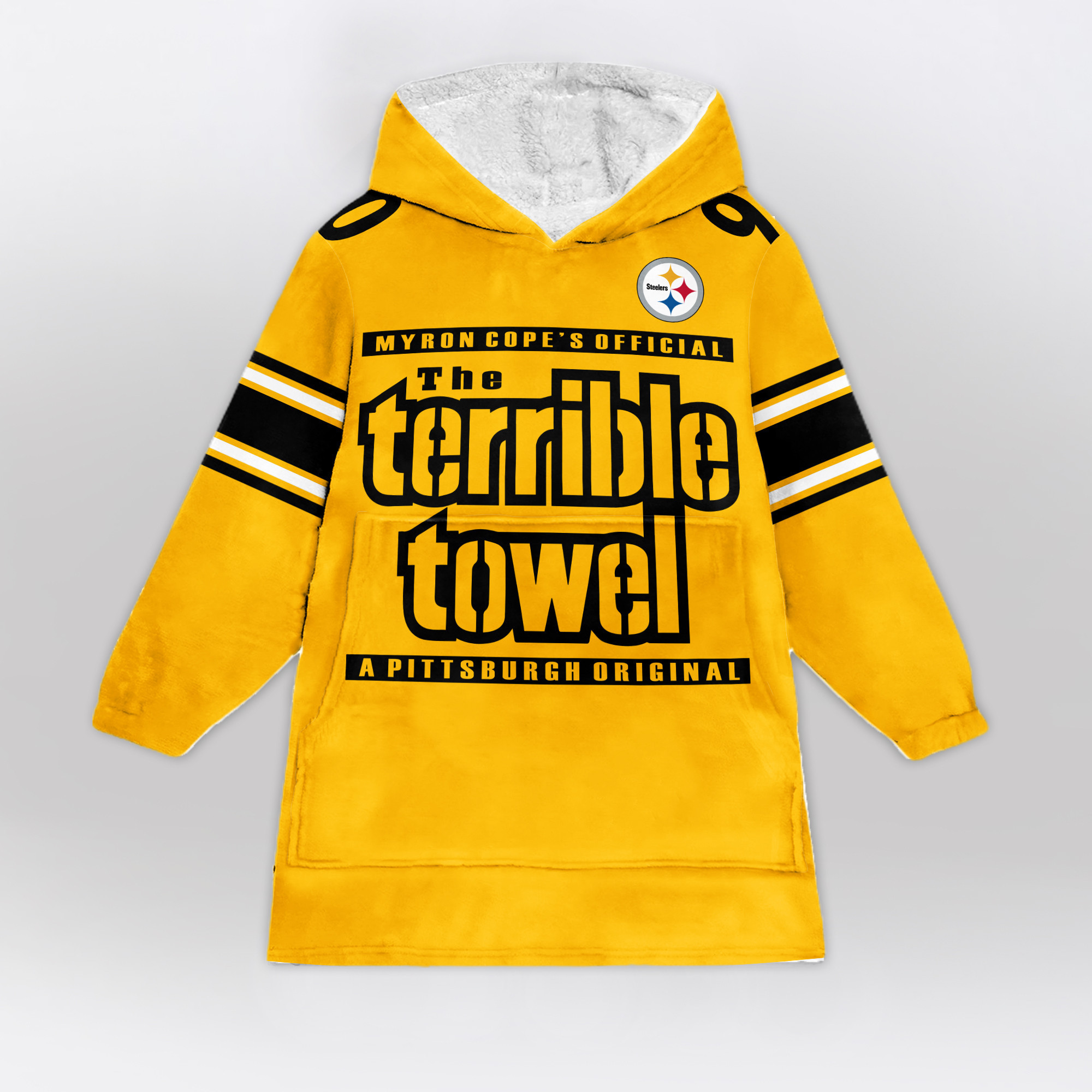 Adult Terrible Towel 90 Pittsburgh Football Unisex Blanket Hoodie