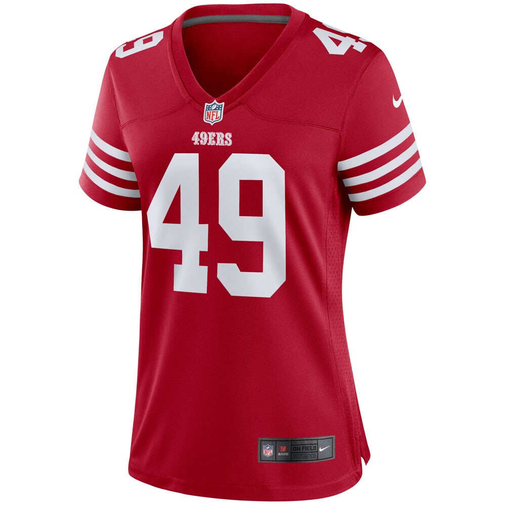 Faithful 49 San Francisco 49ers  Women's Player Game Jersey - Scarlet