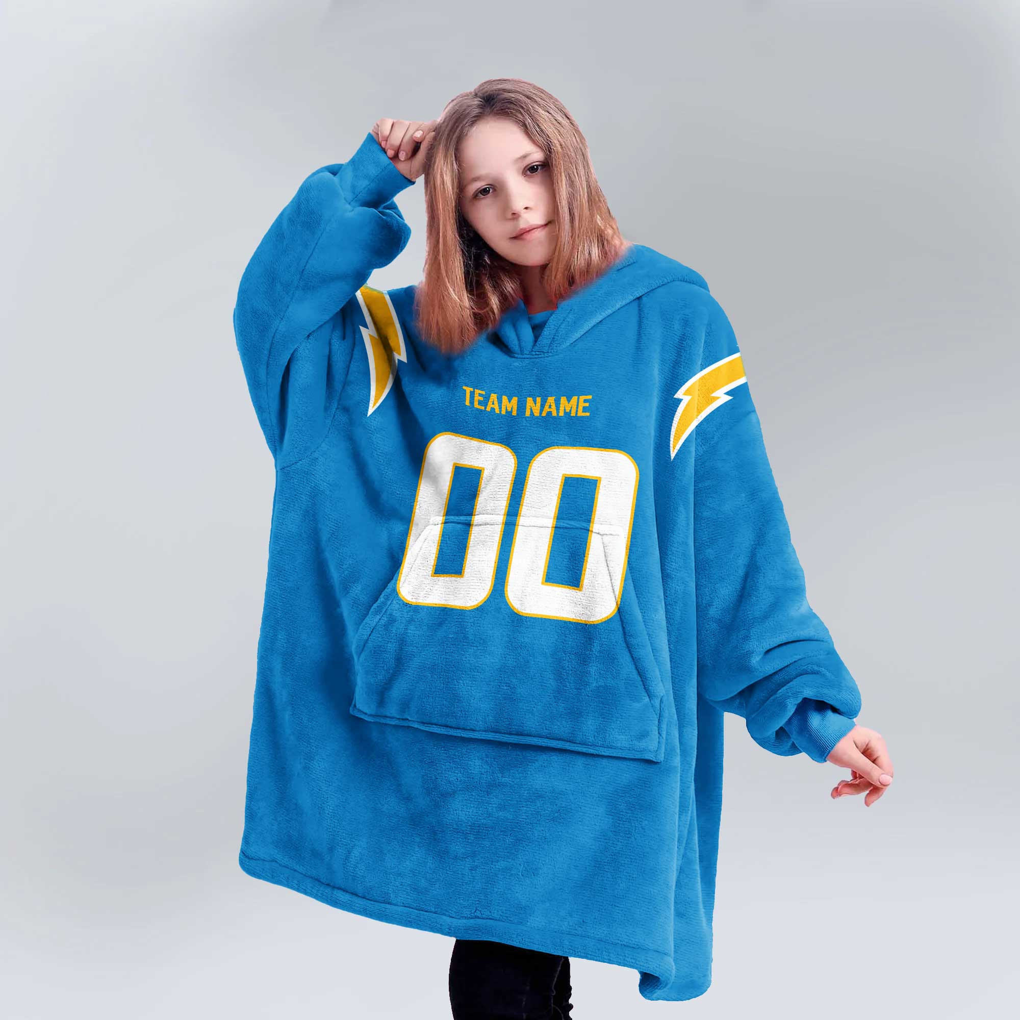 Adult Custom Blanket Hoodie Los Angeles Inspired Color