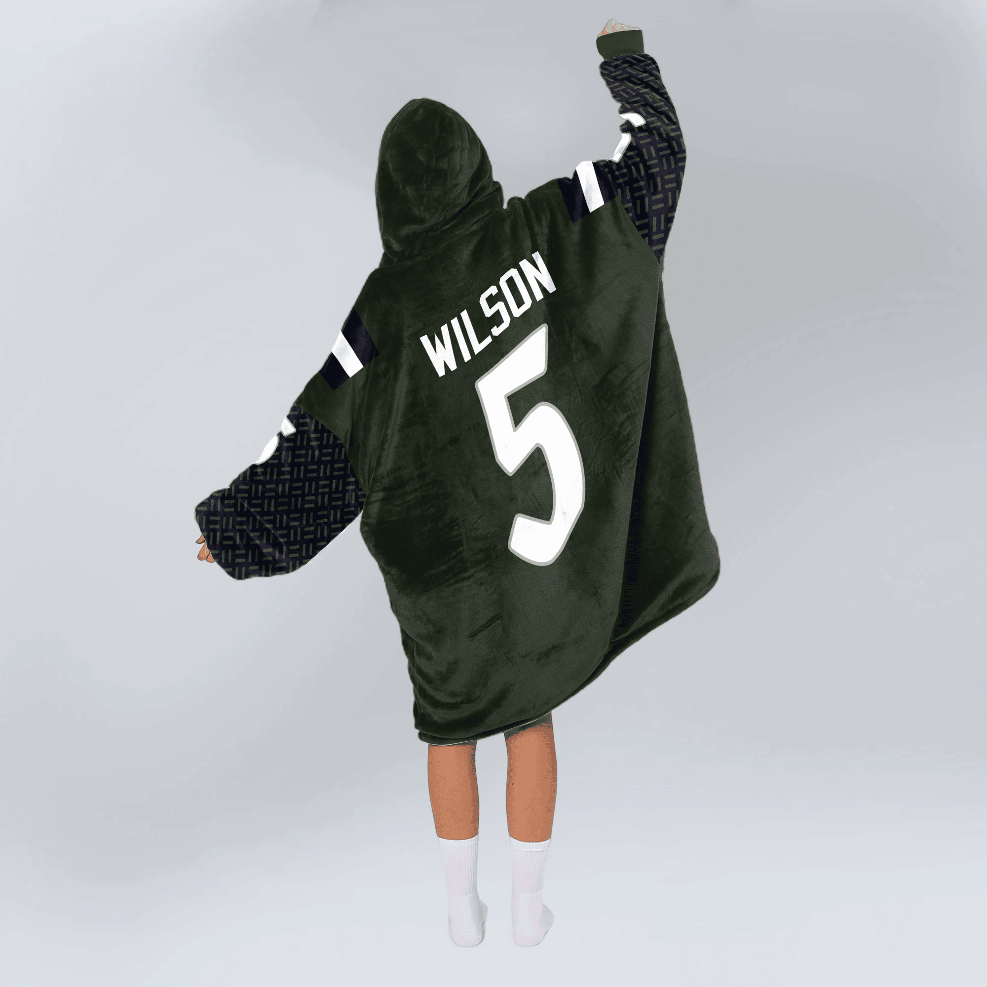 Adult G.W 5 New York J Football Unisex Blanket Hoodie