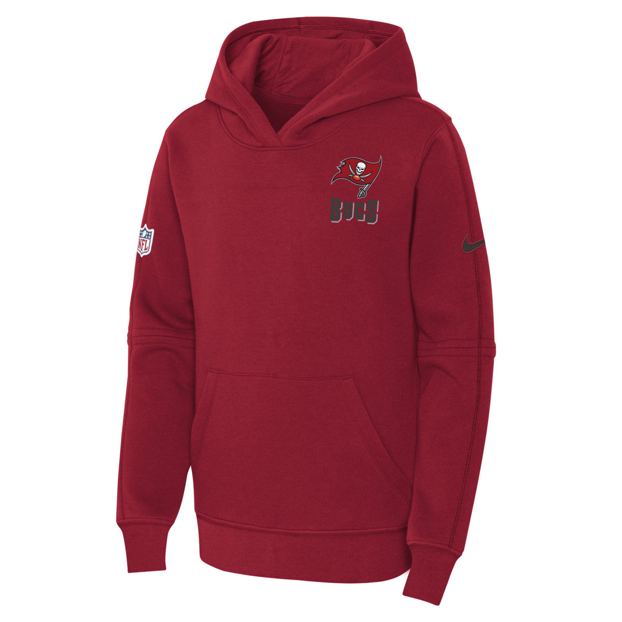 Tampa Bay Buccaneers  Youth 2023 Sideline Club Fleece Pullover Hoodie - Red