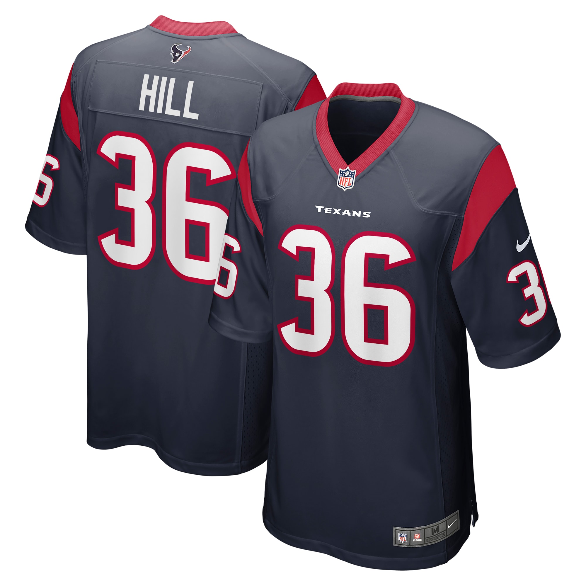 Brandon Hill Houston Texans  Team Game Jersey - Navy