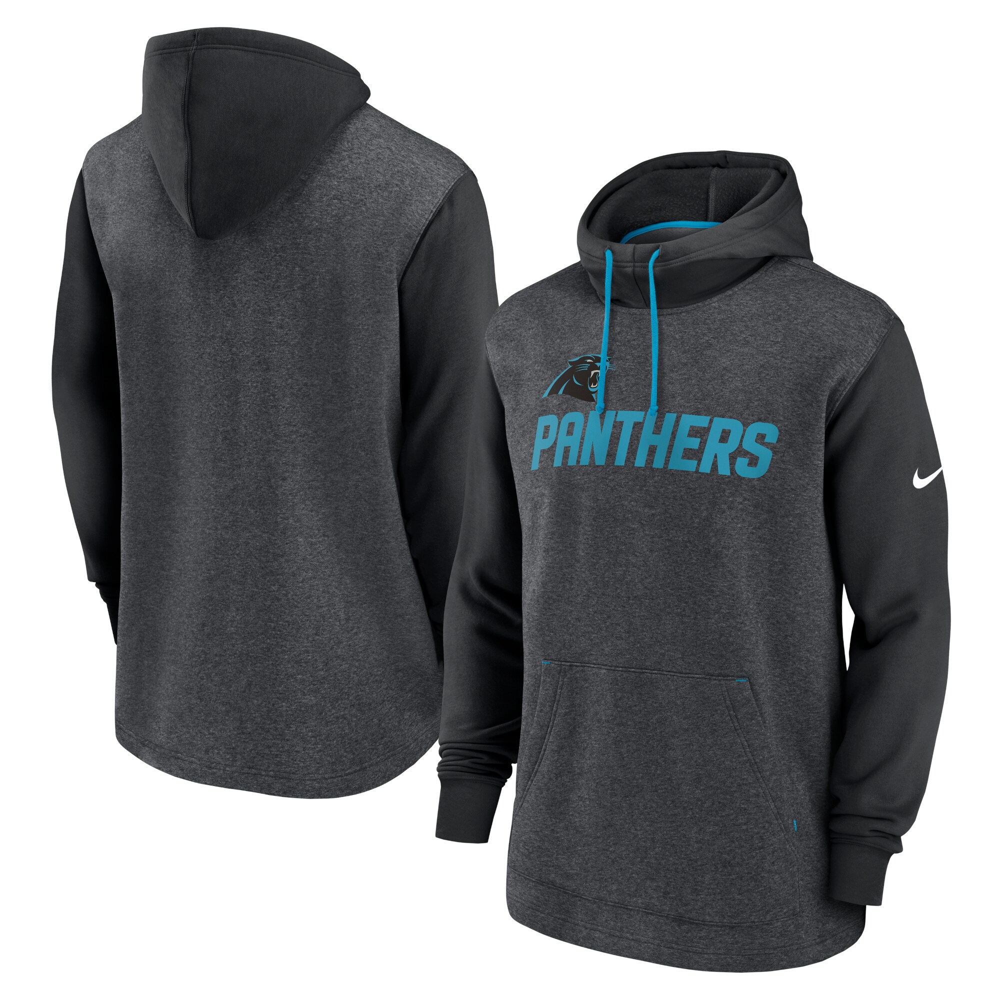 Carolina Panthers Surrey Legacy Pullover Hoodie - Heathered Charcoal/Black