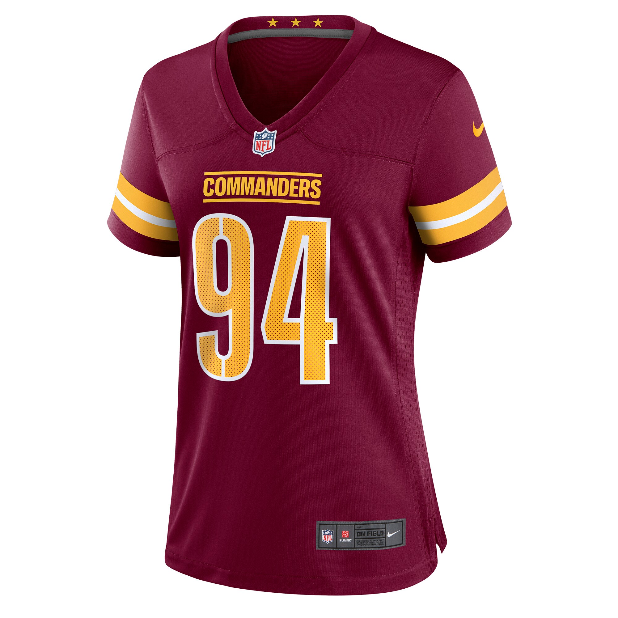 Daron Payne Washington Commanders  Women's Player Game Jersey - Burgundy