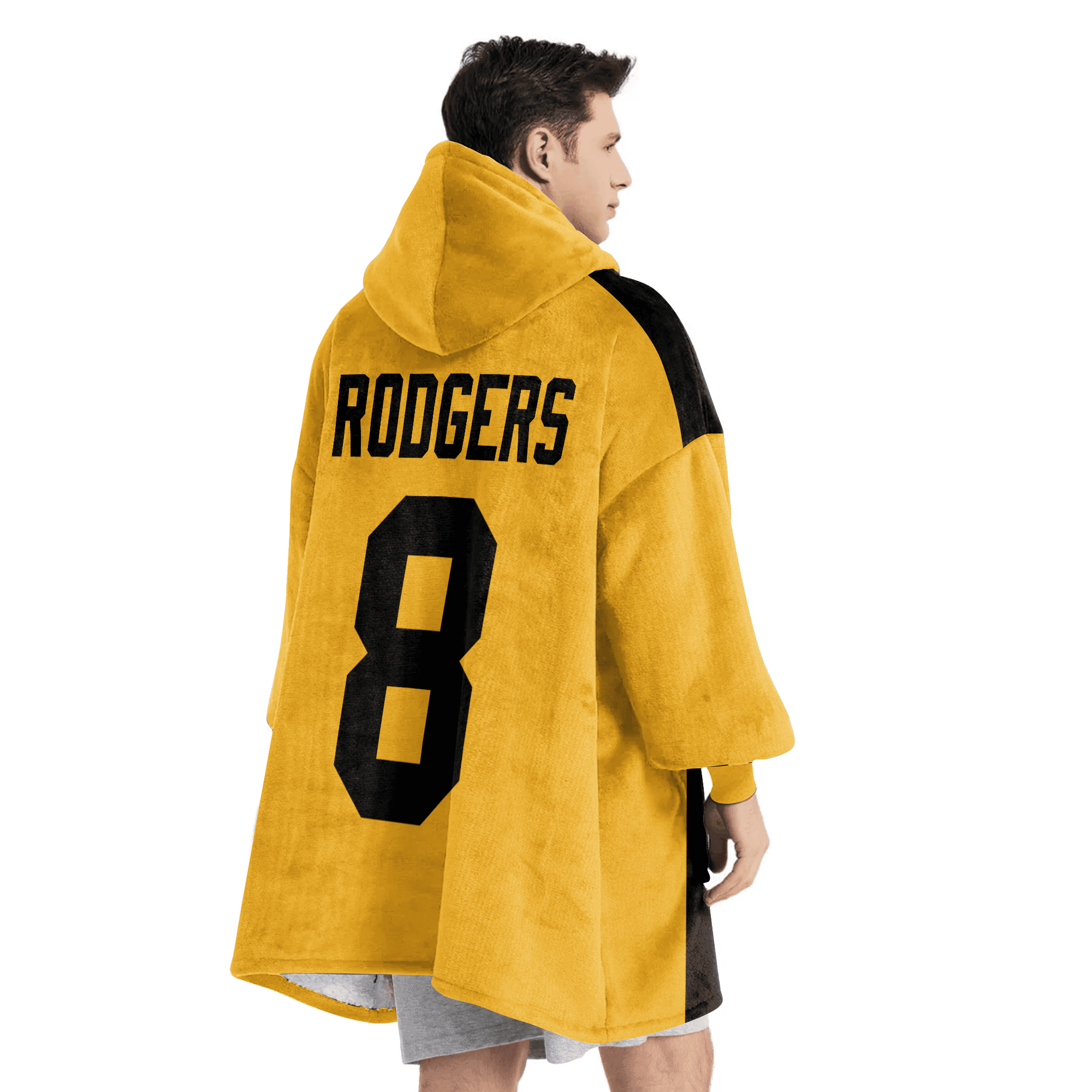Adult 8 Pittsburgh Football Unisex Blanket Hoodie
