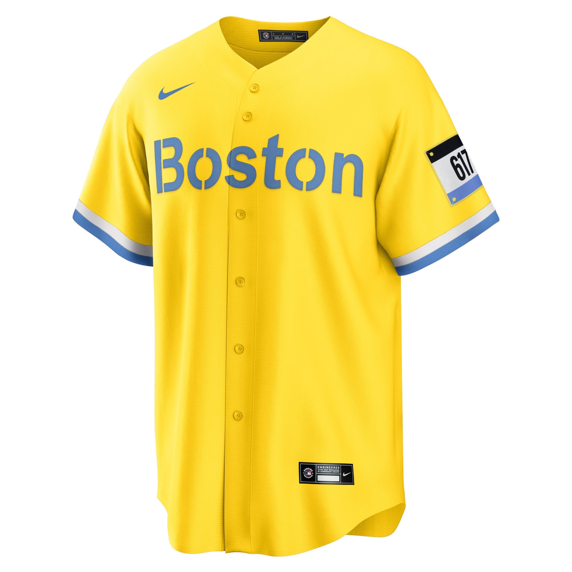 Men's Boston Red Sox David Ortiz  Gold Retired Player City Connect Replica Jersey