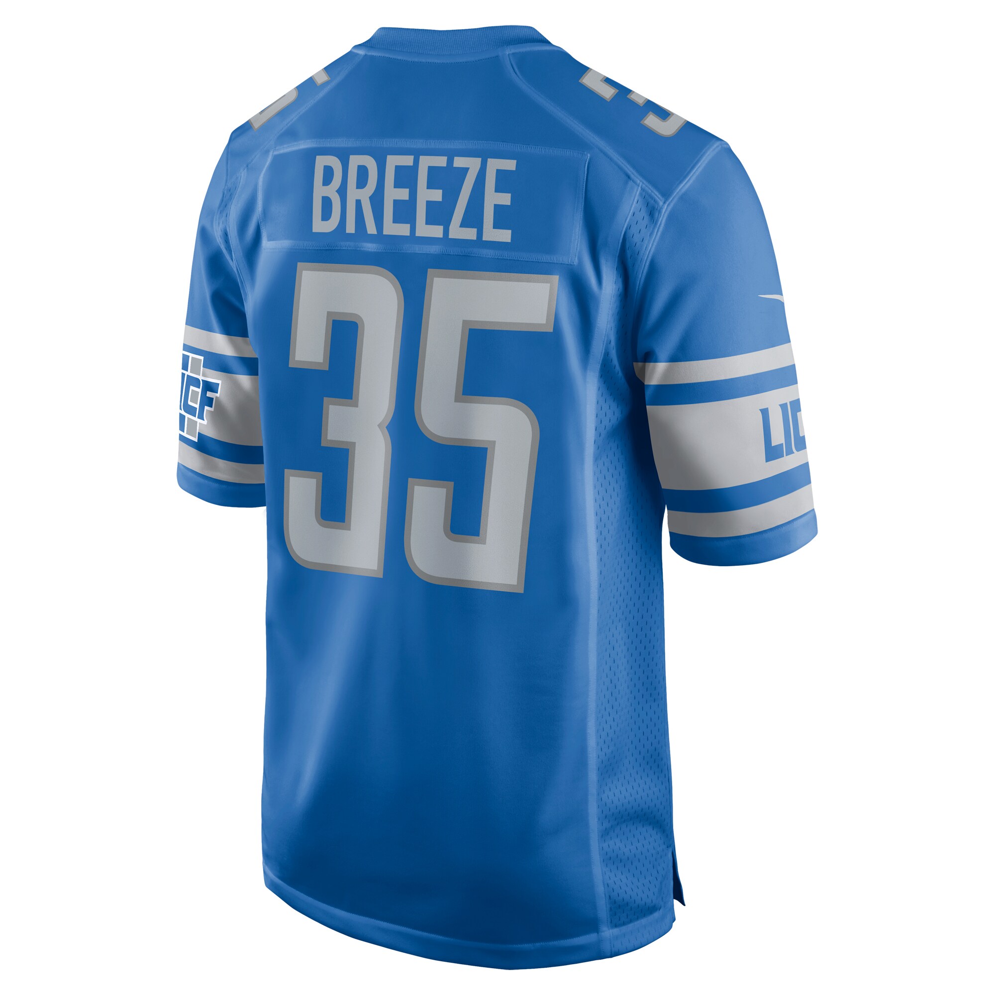 Brady Breeze Detroit Lions  Home Game Player Jersey - Blue
