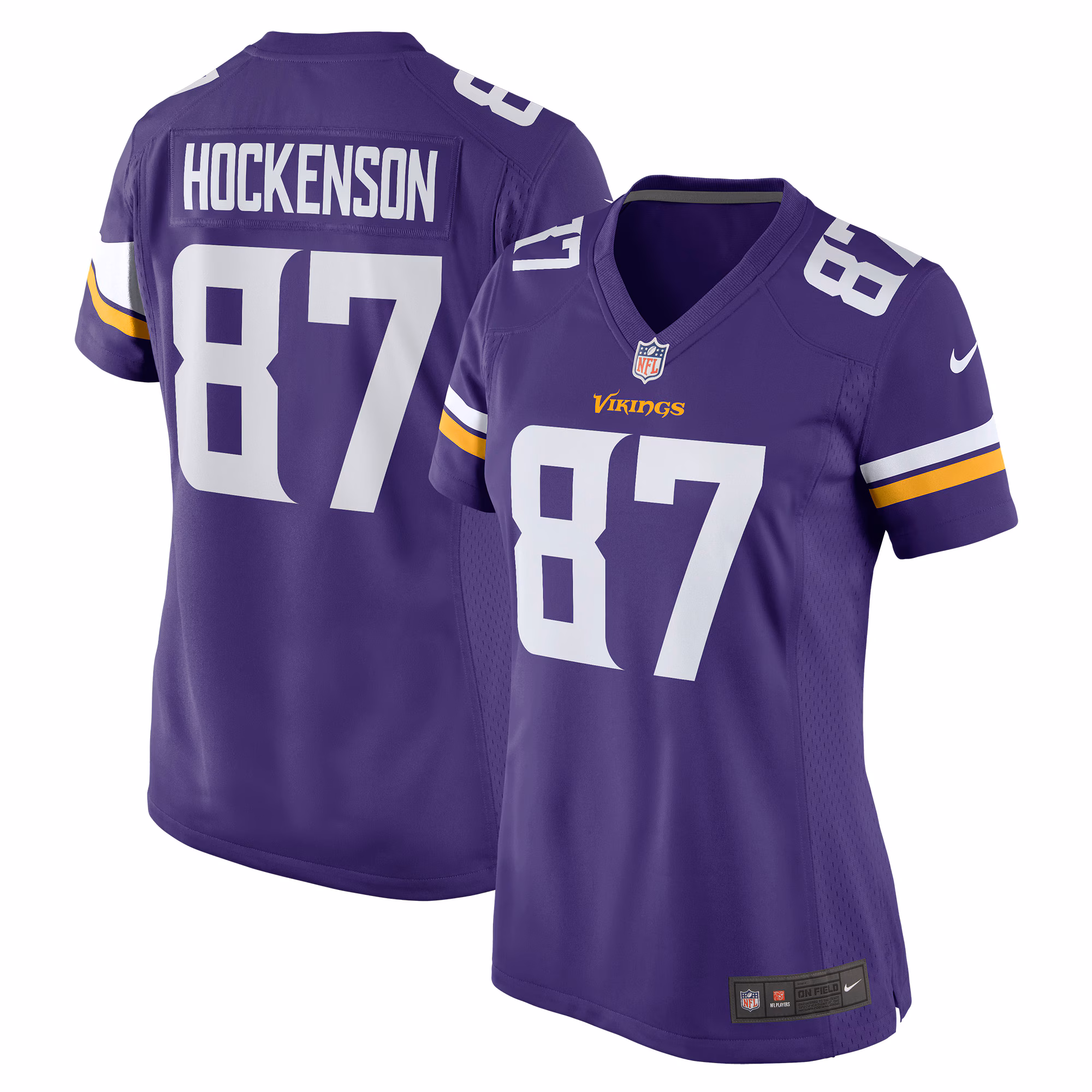 T.J. Hockenson Minnesota Vikings Women's Game Player Jersey - Purple