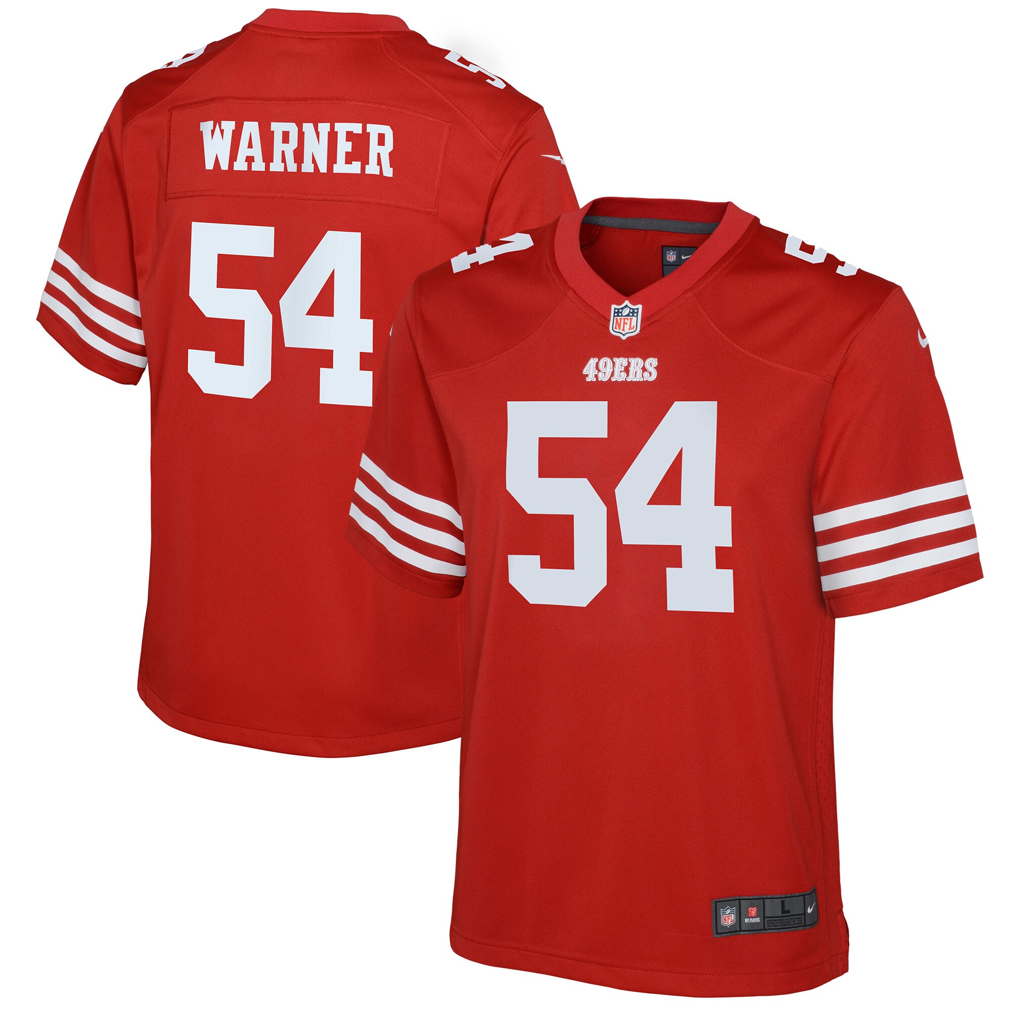 Fred Warner San Francisco 49ers  Youth Game Jersey - Scarlet