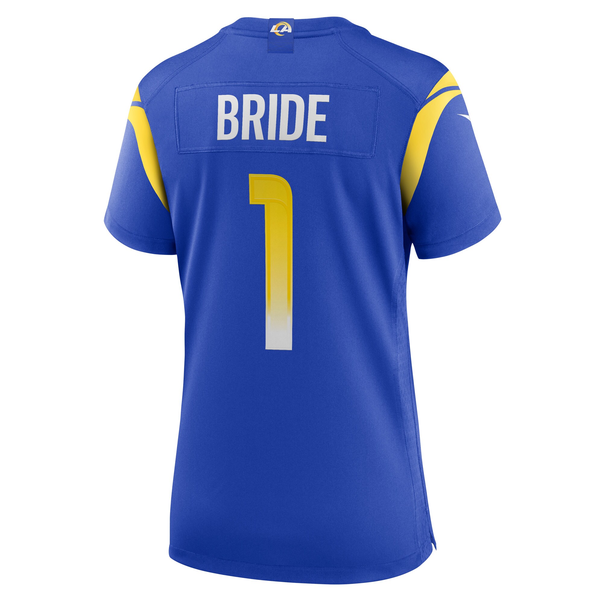 Number 1 Bride Los Angeles Rams Women's Game Jersey - Royal
