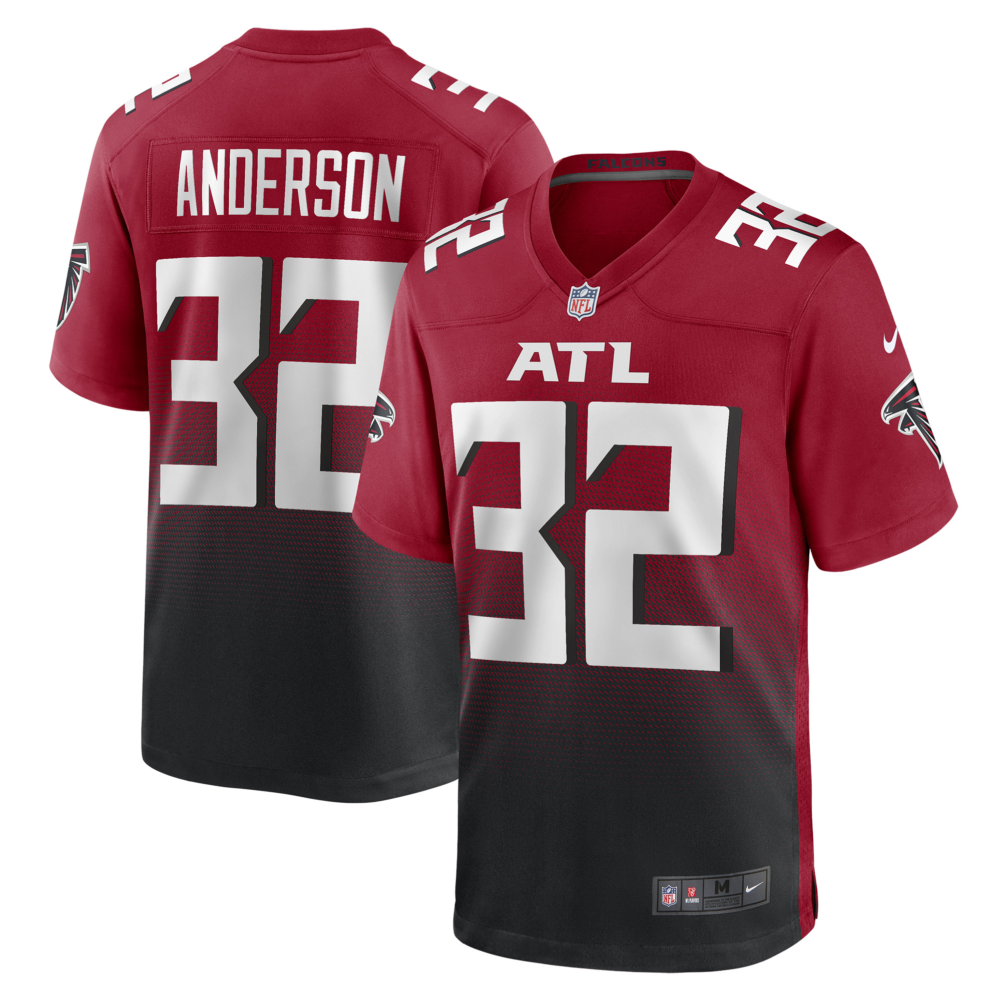 Jamal Anderson Atlanta Falcons Retired Player Alternate Game Jersey - Red