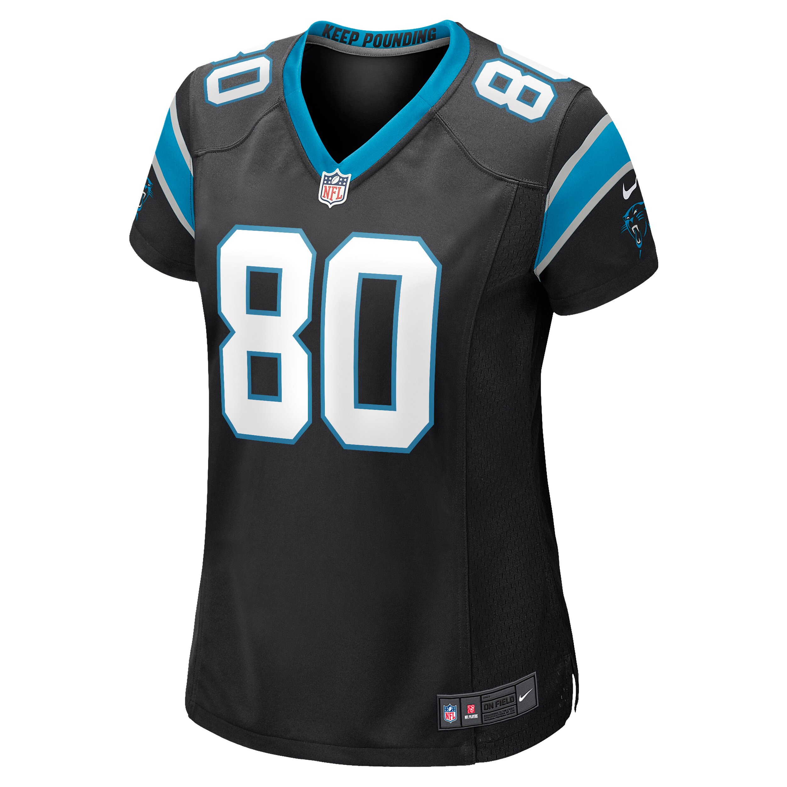 Ian Thomas Carolina Panthers  Women's Game Jersey - Black
