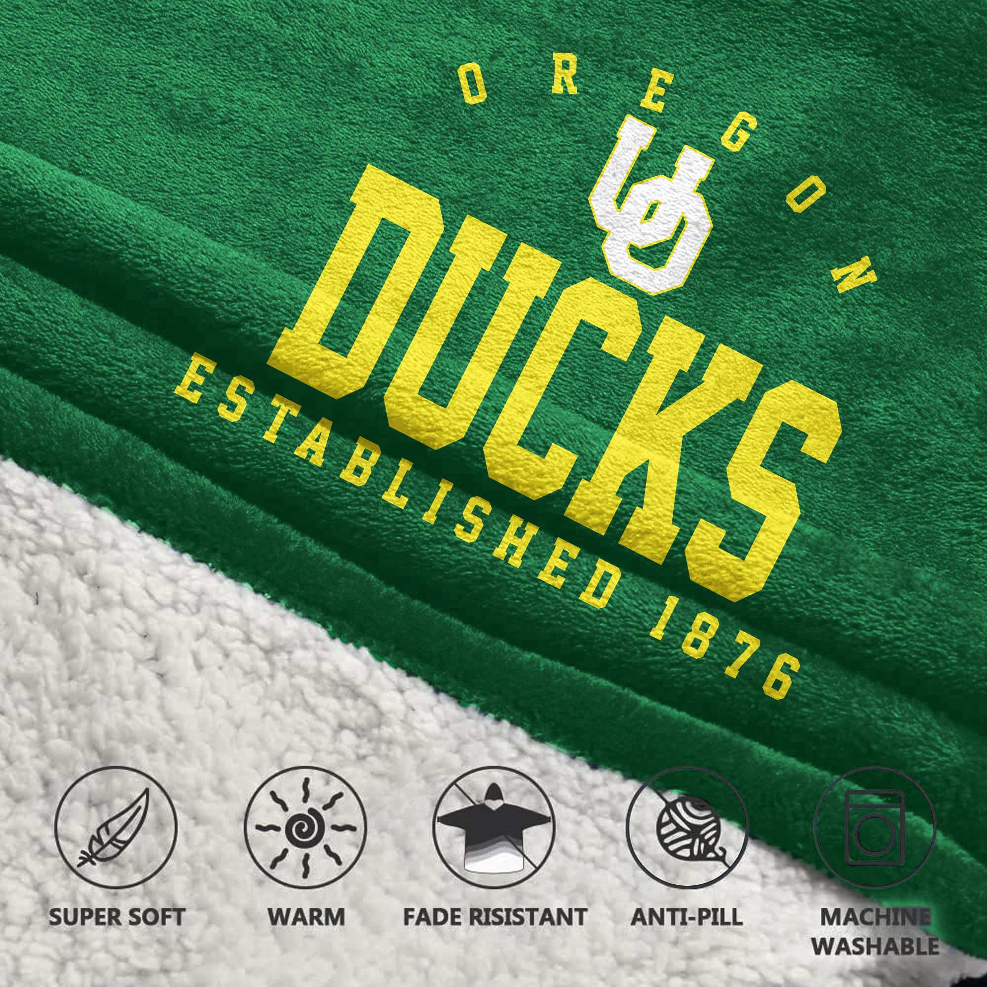 Kid Oregon Football Unisex Blanket Hoodie