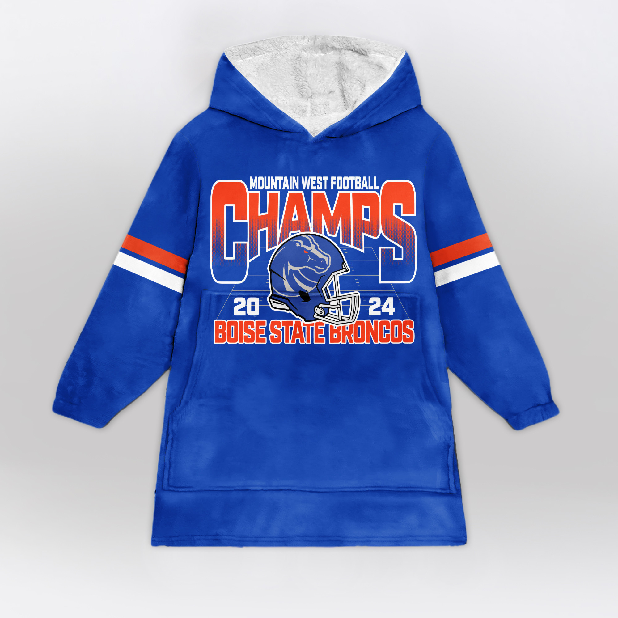 Adult Boise State Football Unisex Blanket Hoodie