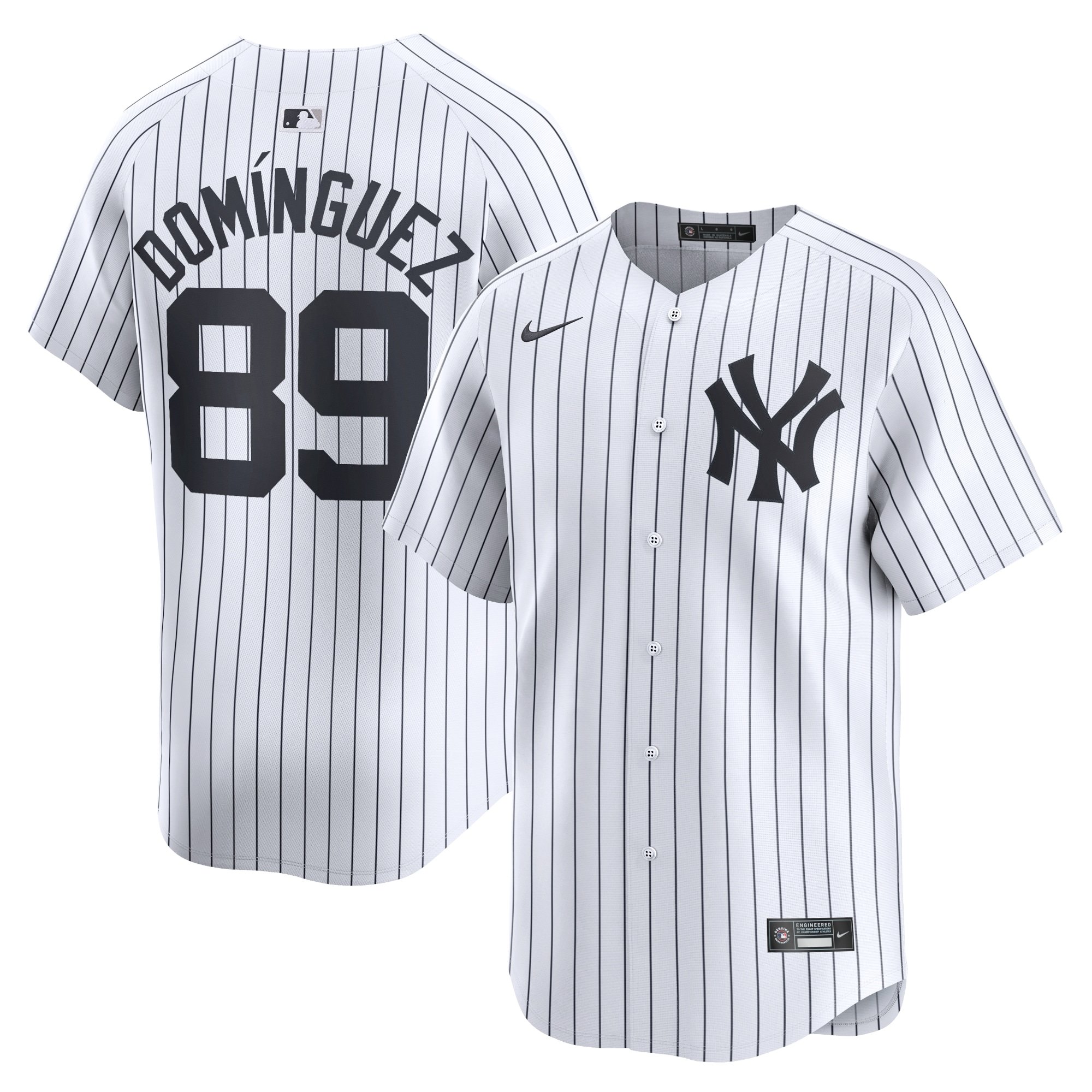 Men's New York Yankees #89 Jasson Dominguez  White Home Limited Player Jersey