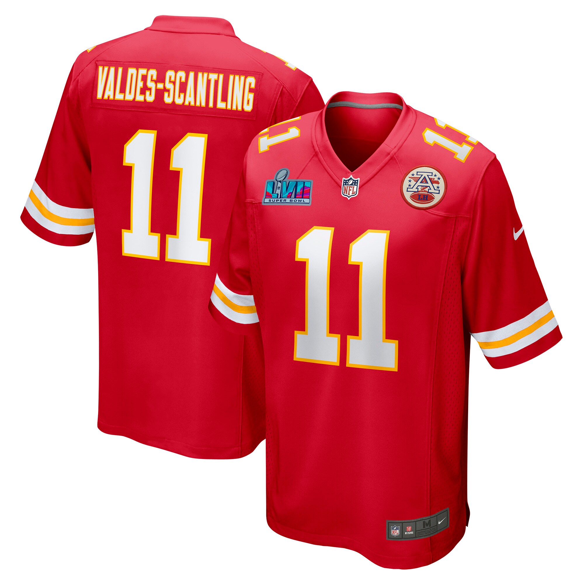 Marquez Valdes-Scantling Kansas City Chiefs  Super Bowl LVII Patch Game Jersey - Red