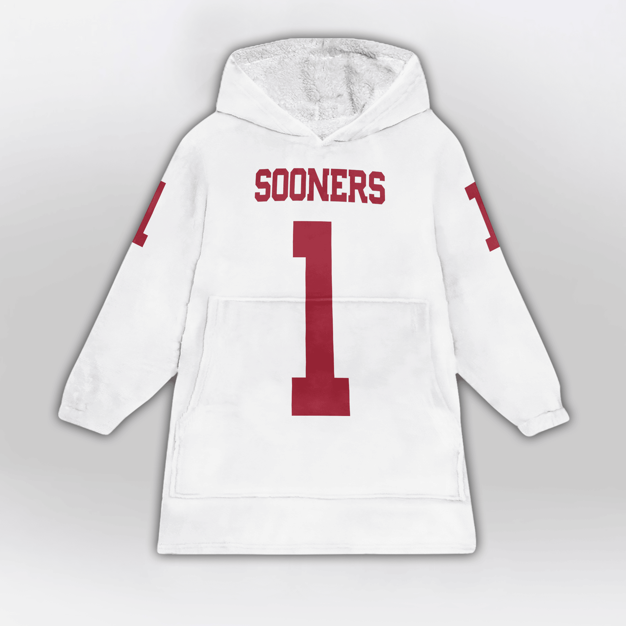 Adult #1 Oklahoma Football Unisex Blanket Hoodie