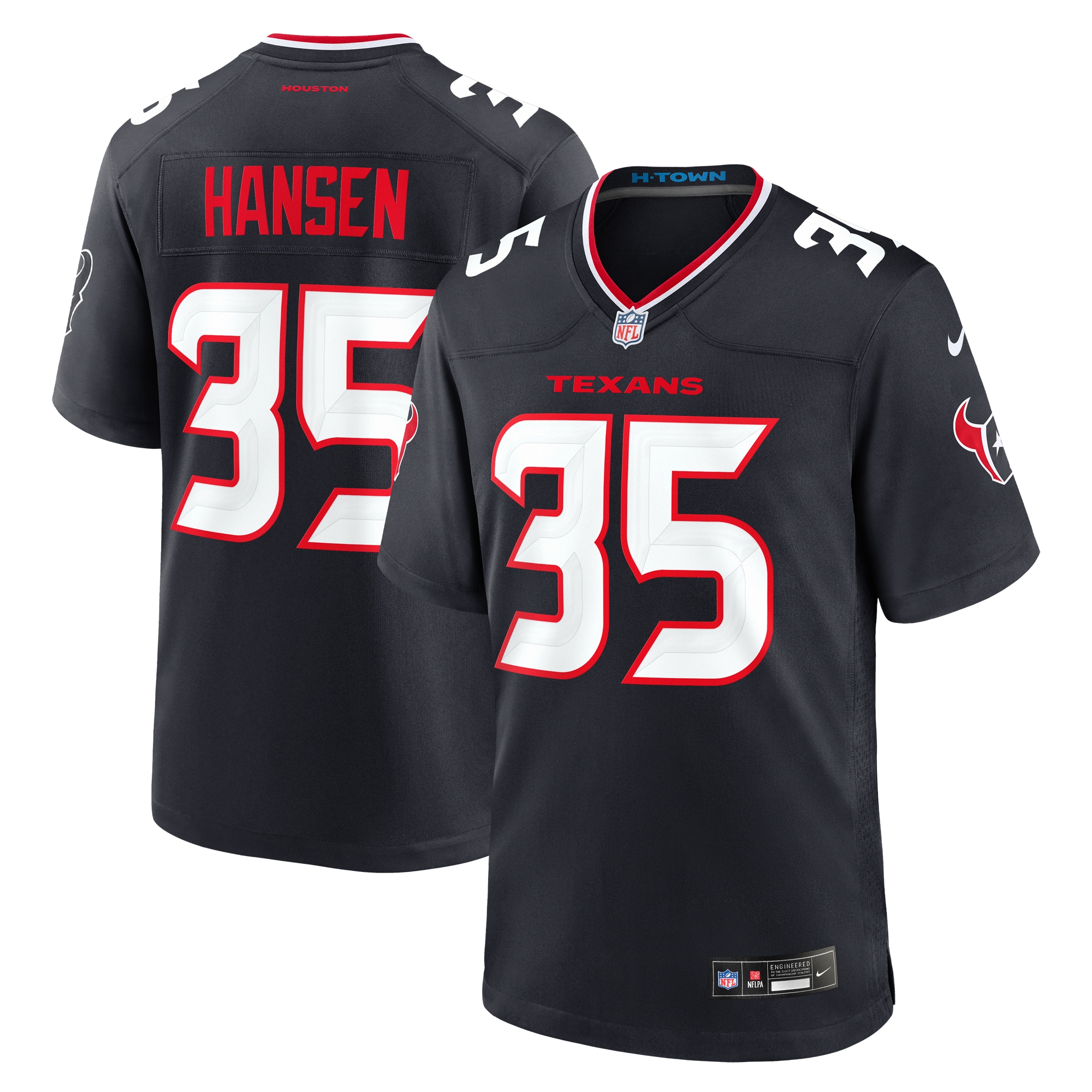 Jake Hansen Houston Texans Team Game Jersey -  Navy