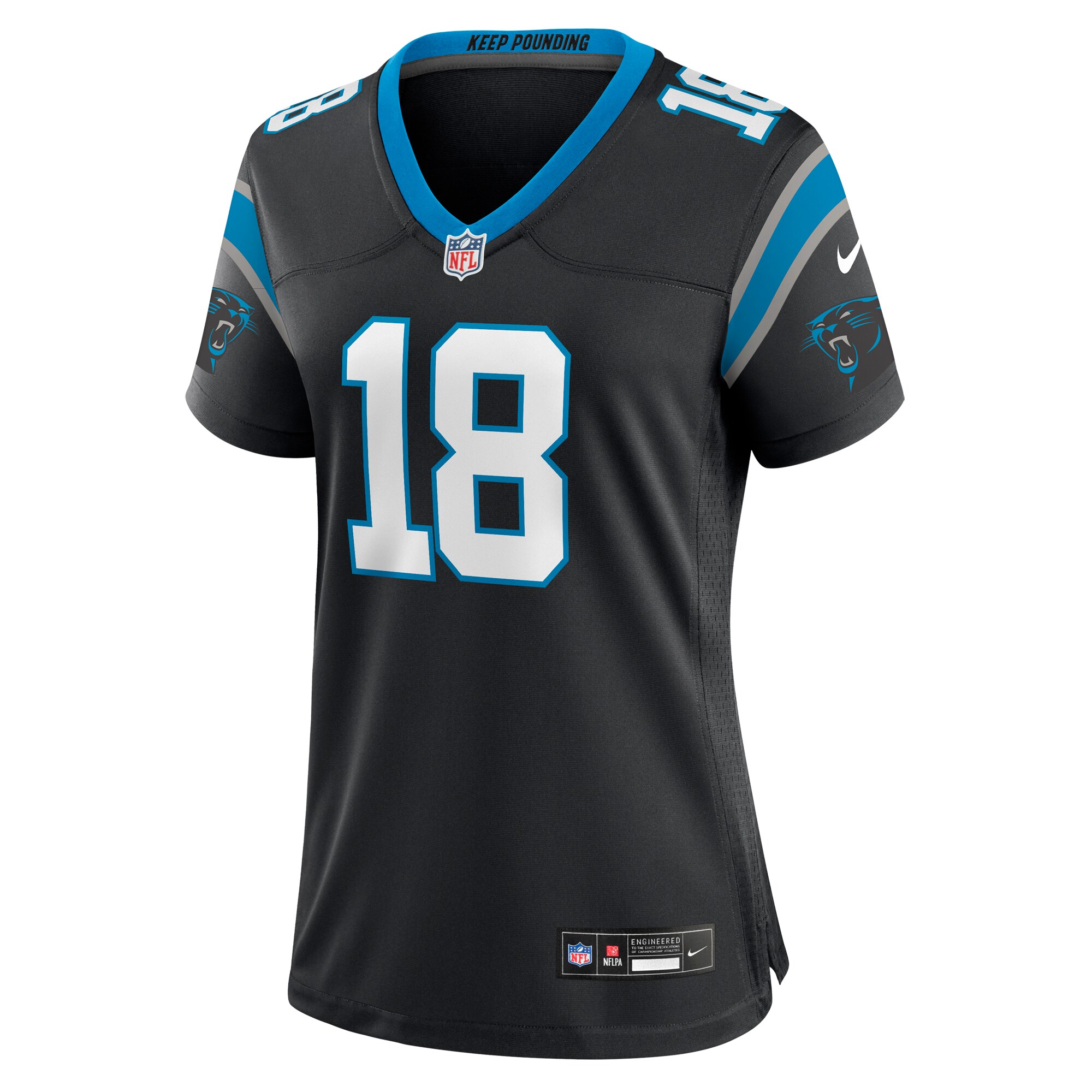 Damiere Byrd Carolina Panthers  Women's Team Game Jersey - Black