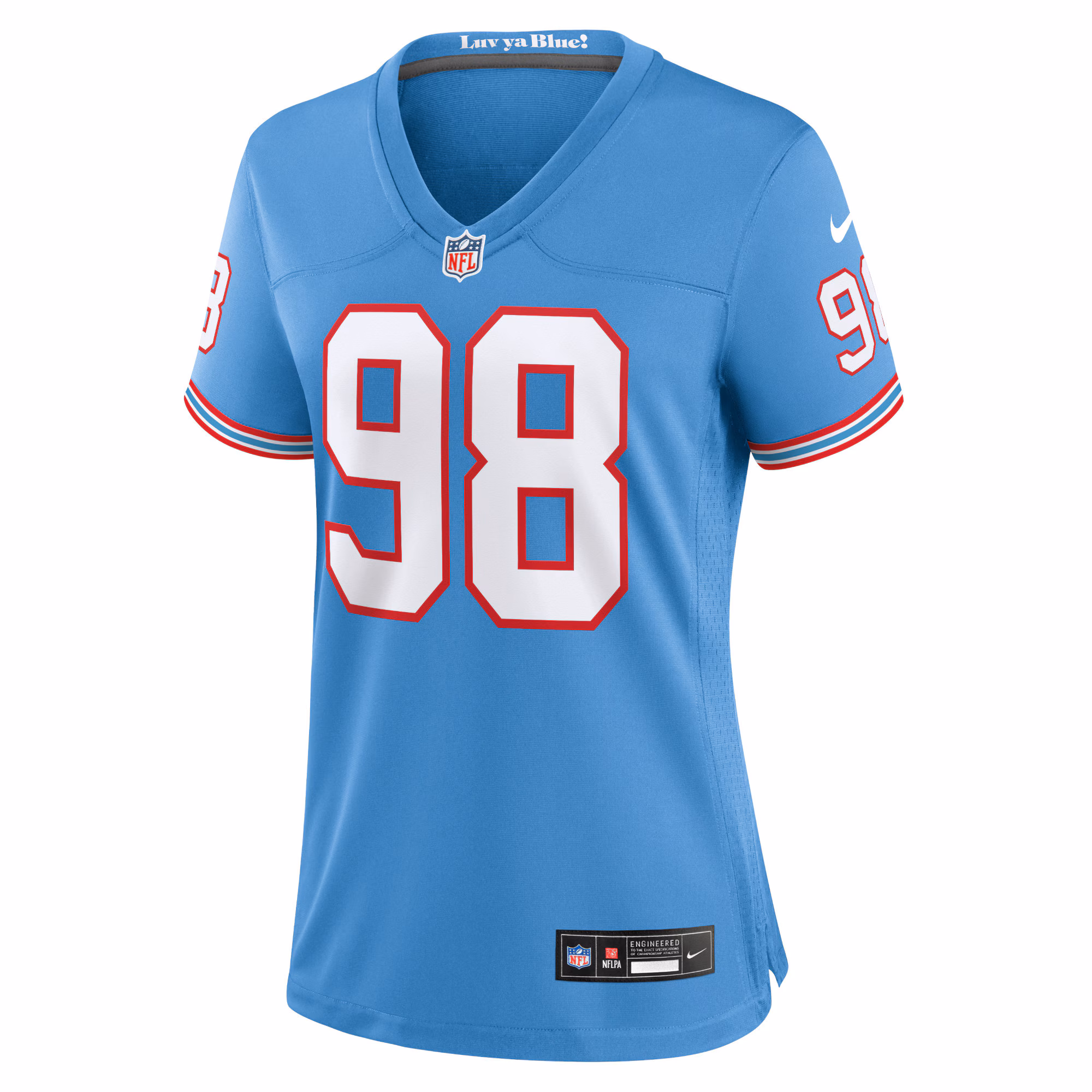 Jeffery Simmons Tennessee Titans Women's Player Jersey - Light Blue