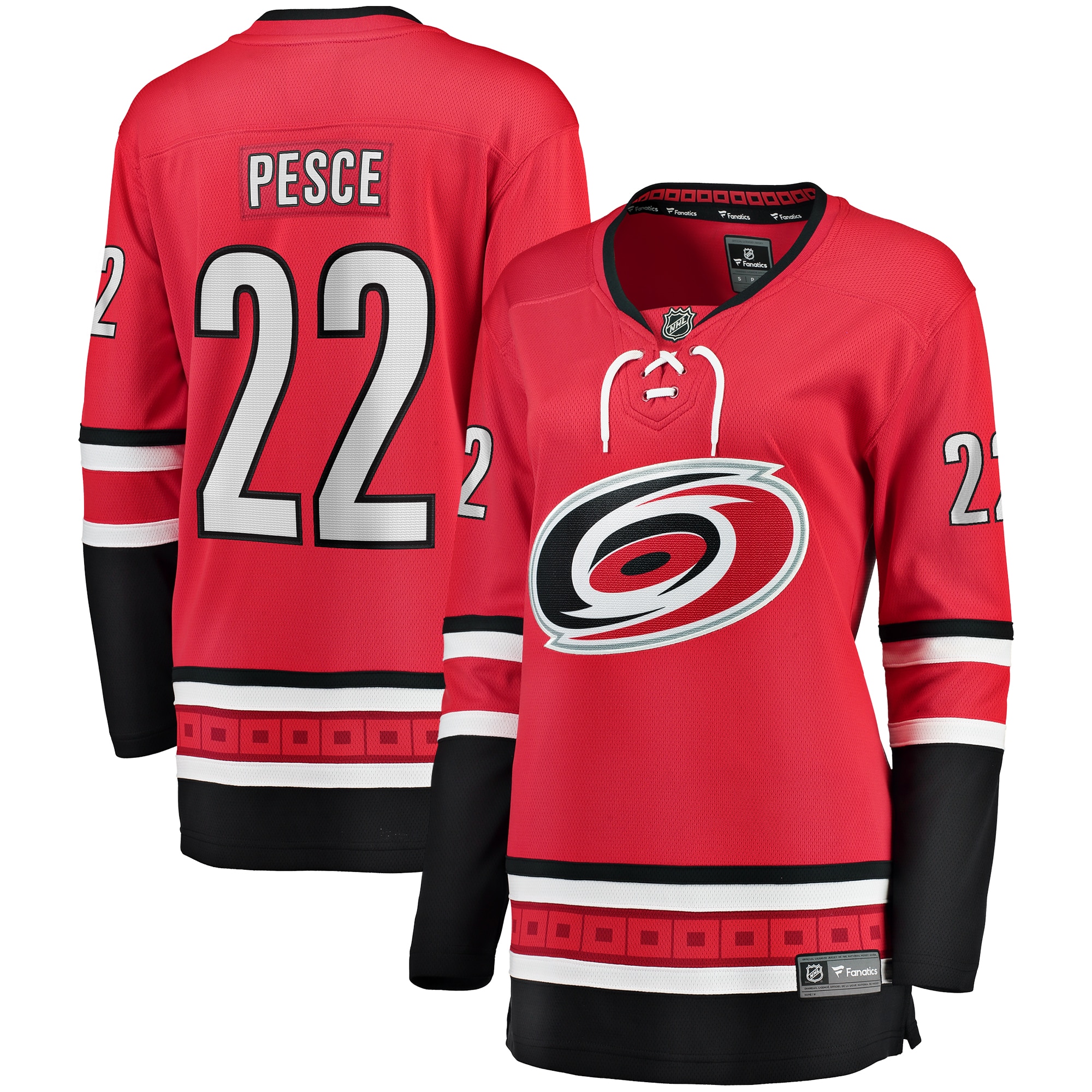 Brett Pesce Carolina Hurricanes Women's Home Breakaway Player Jersey - Red