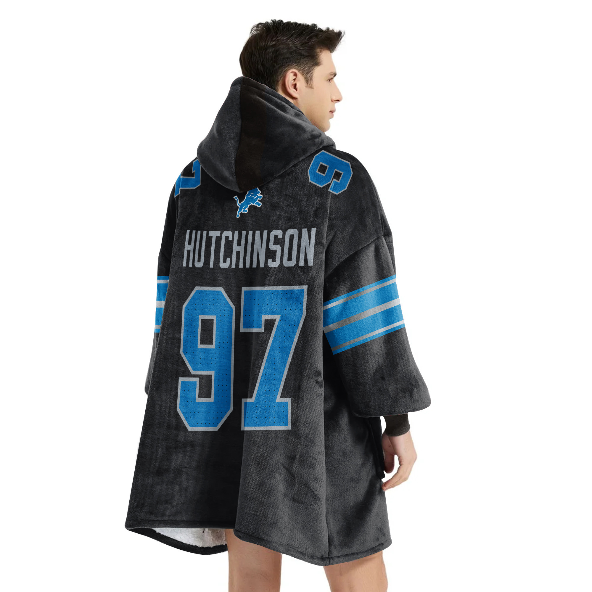 Adult A.H 97 Detroit Football Unisex Blanket Hoodie