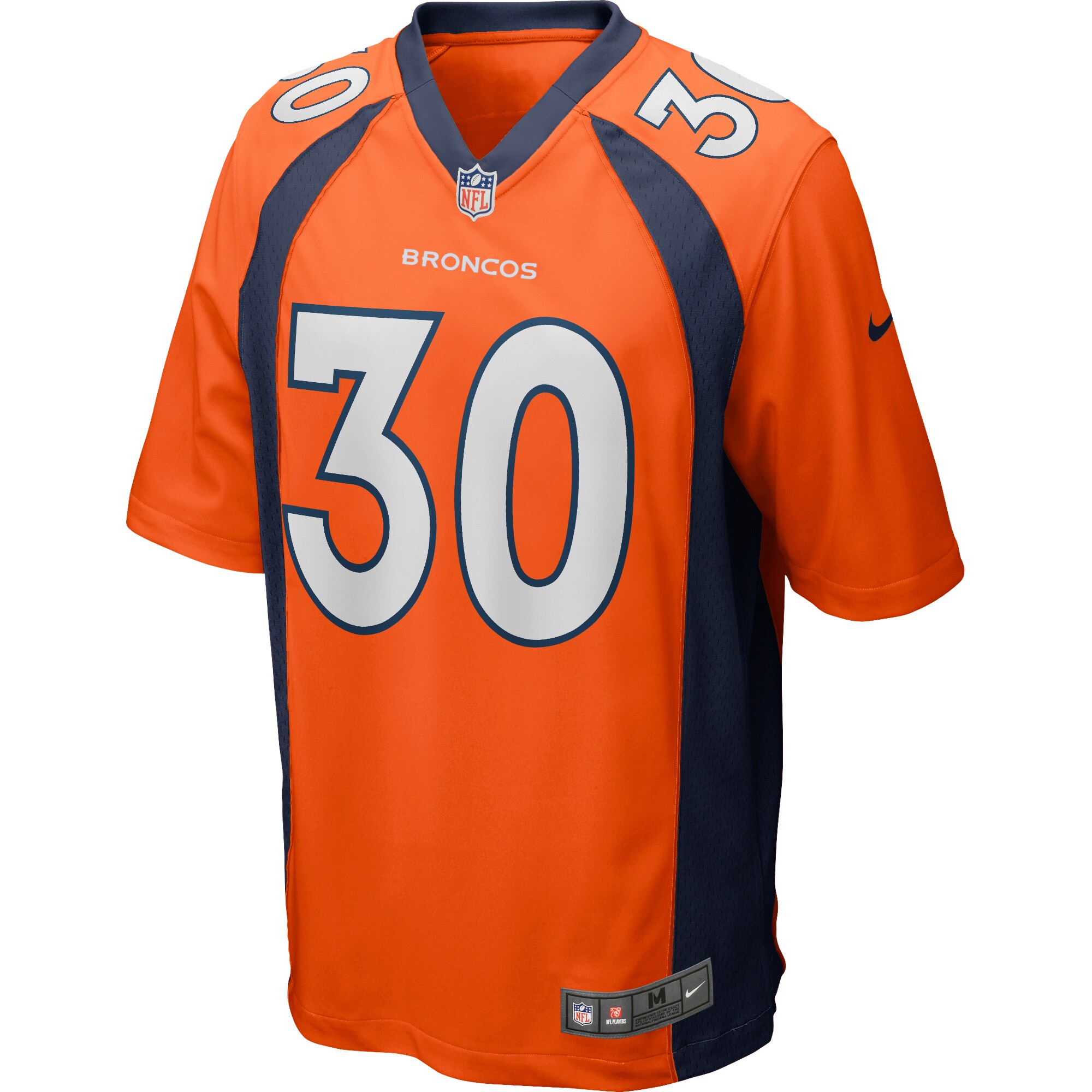 Terrell Davis Denver Broncos Game Retired Player Jersey - Orange