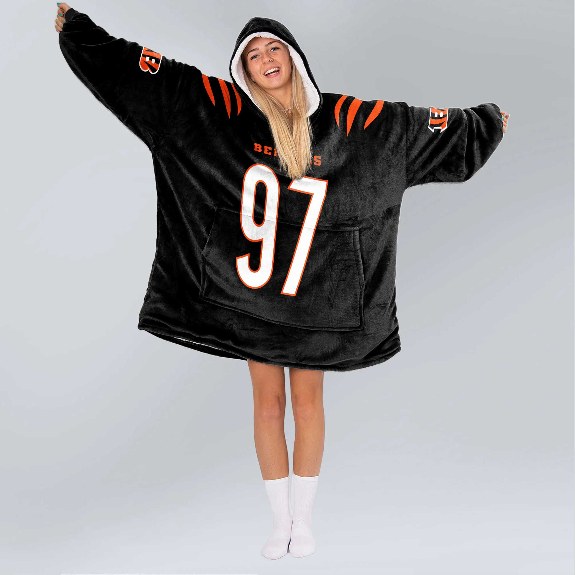 Adult 97 Cincinnati Football Unisex Blanket Hoodie