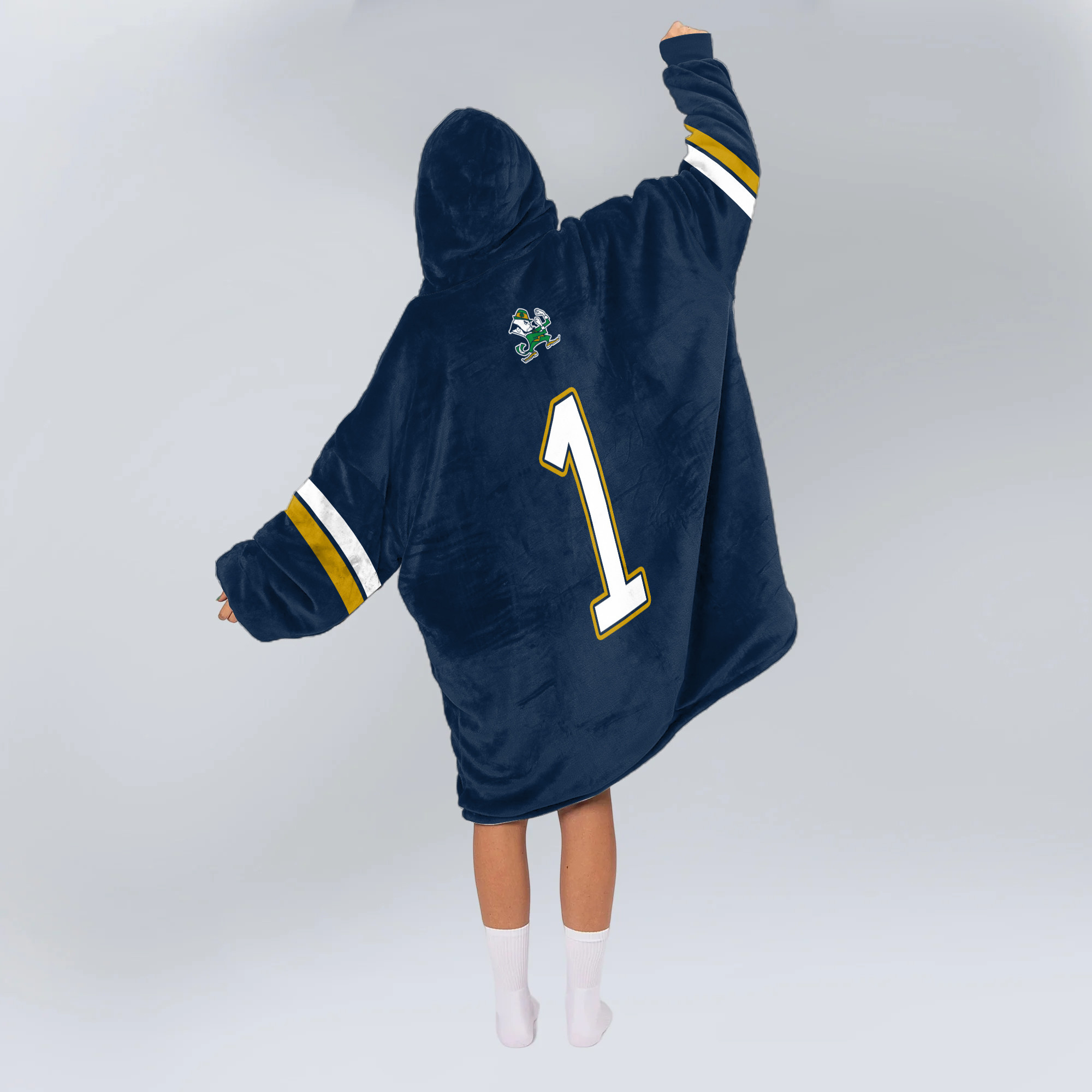 1 Notre Dame Football Unisex Blanket Hoodie