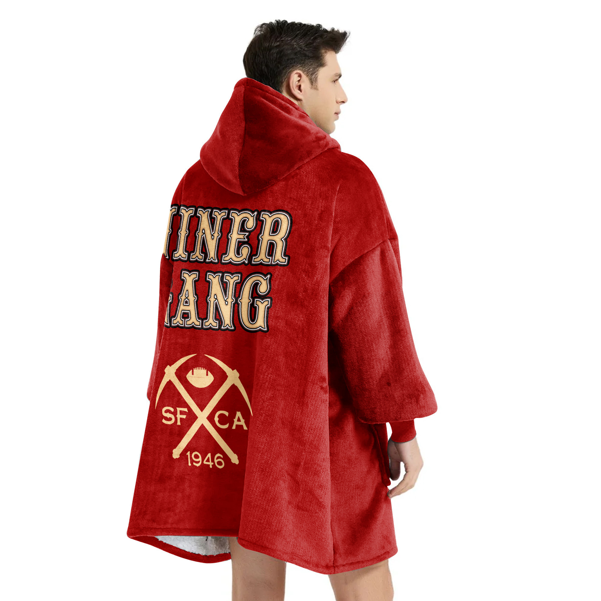 Adult San Francisco 49ers Football Unisex Blanket Hoodie