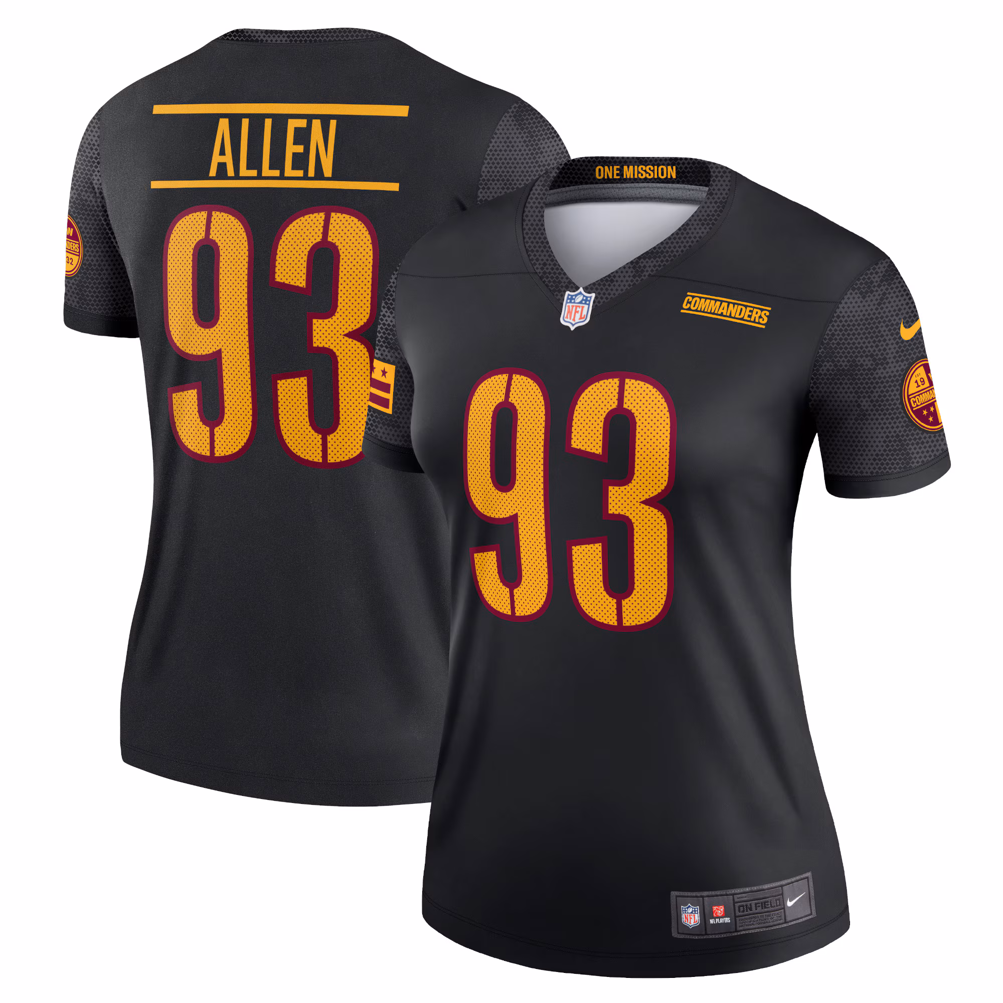 Jonathan Allen Washington Commanders Women's Alternate Legend Jersey - Black