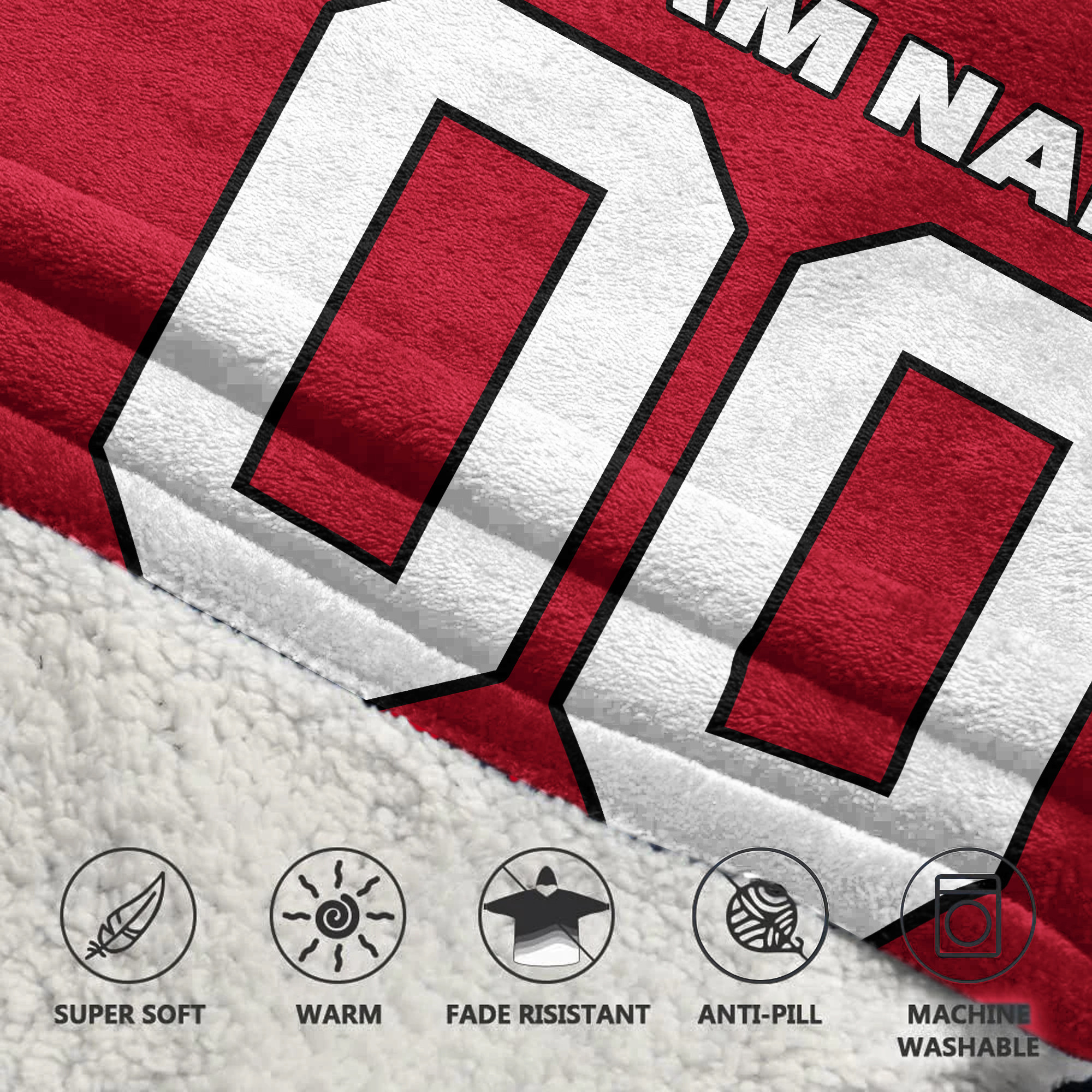 Adult Custom Blanket Hoodie Georgia Inspired Color