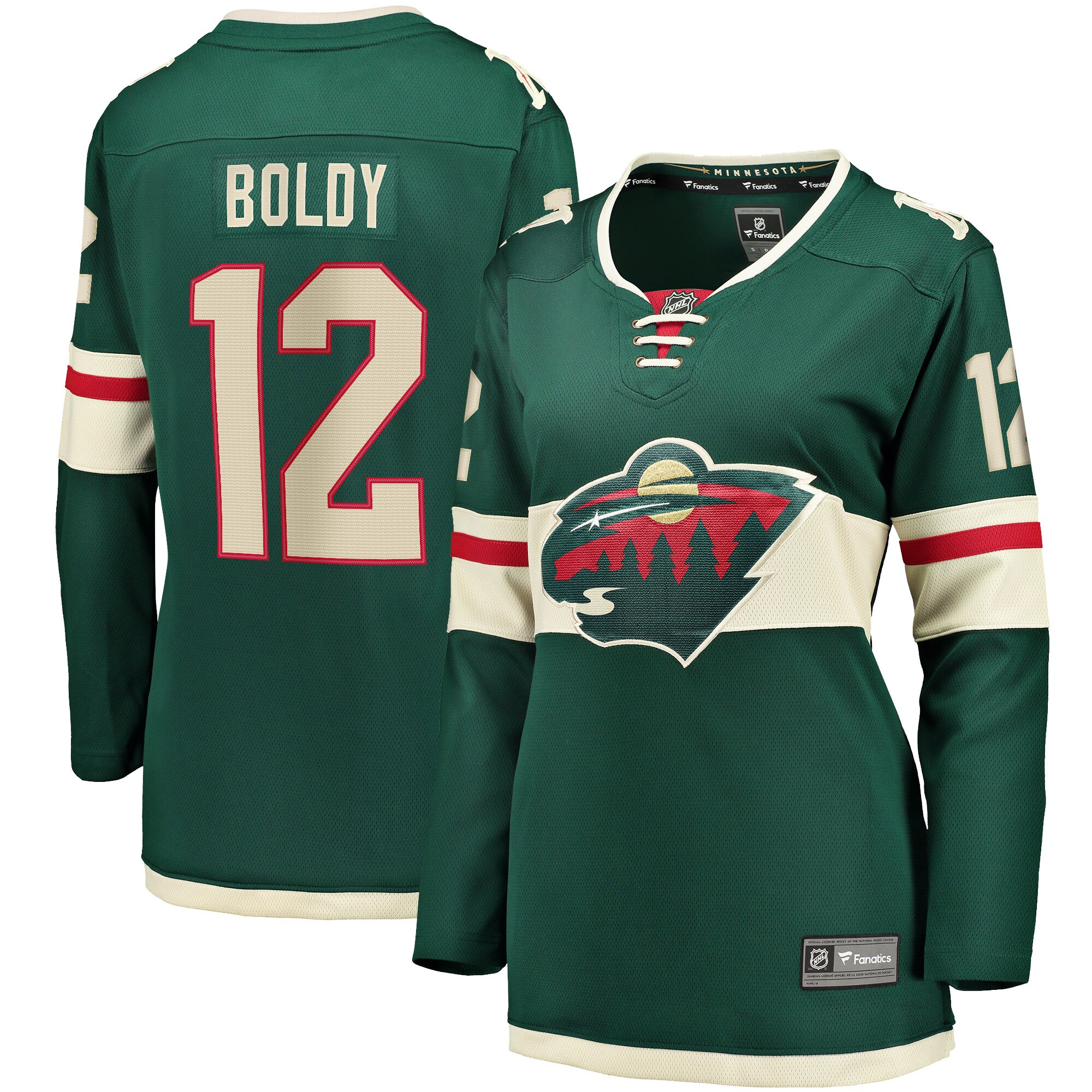 Matthew Boldy Minnesota Wild Women's Home Breakaway Player Jersey - Green