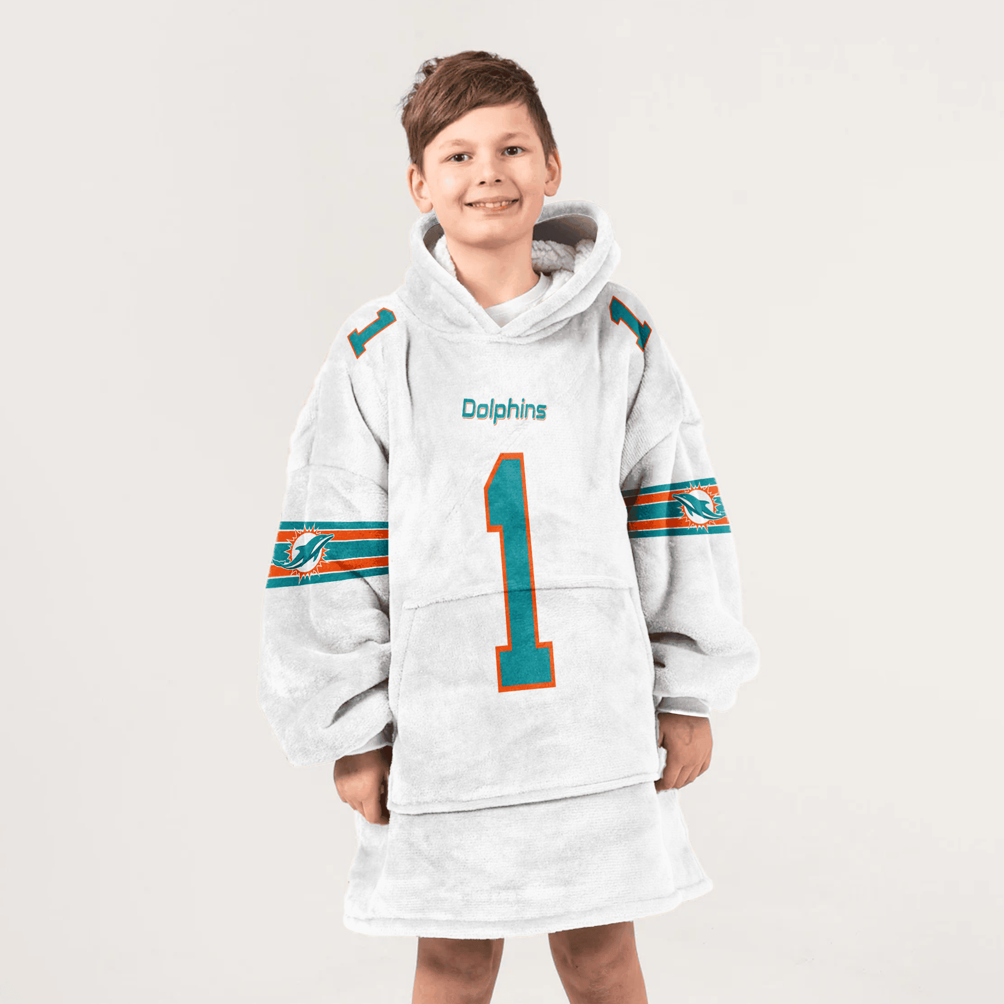 Kid 1 Miami Football Unisex Blanket Hoodie
