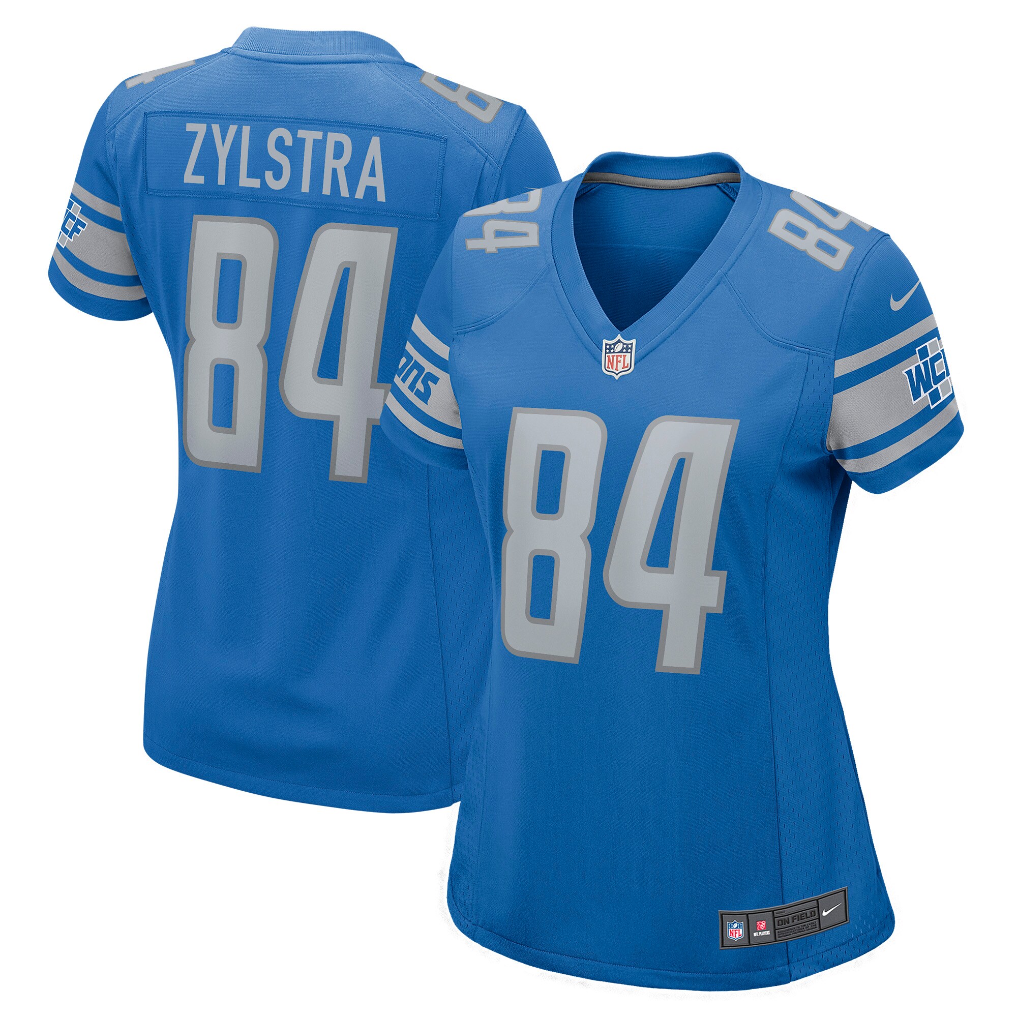 Shane Zylstra Detroit Lions  Women's Game Jersey - Blue