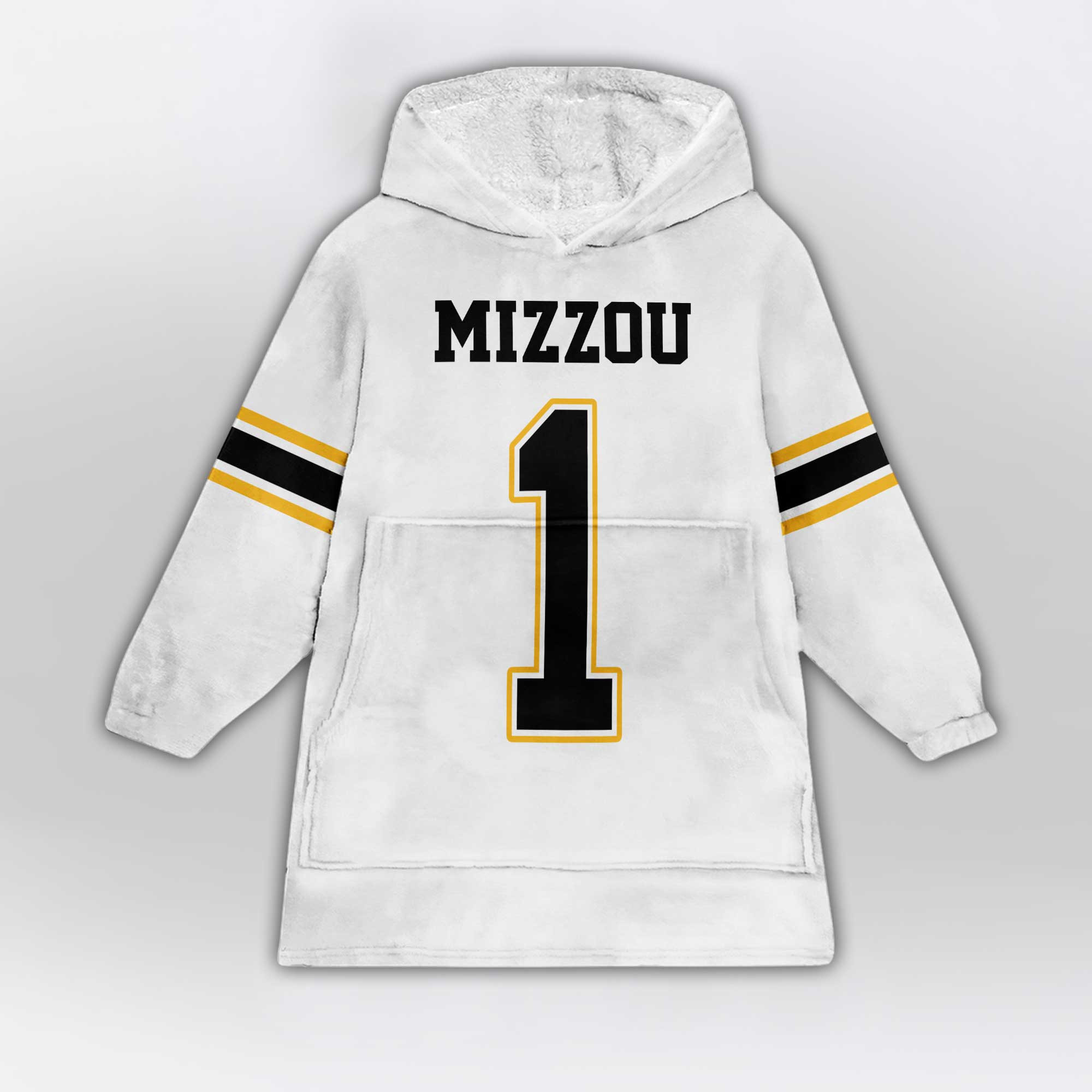 Kid 1 Missouri Football Unisex Blanket Hoodie