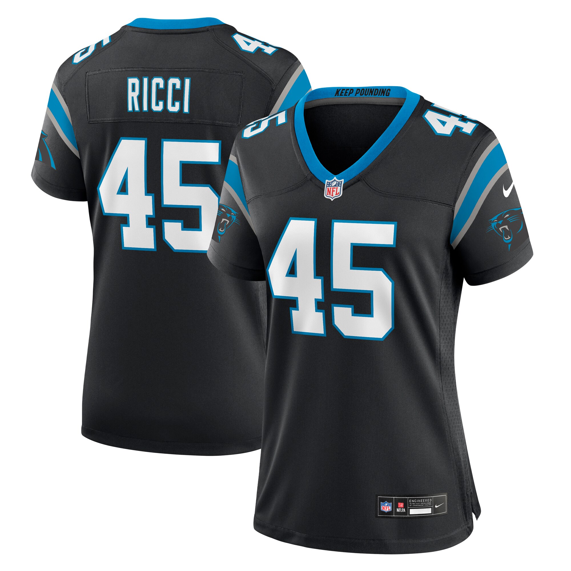 Giovanni Ricci Carolina Panthers Women's Team Game Jersey - Black
