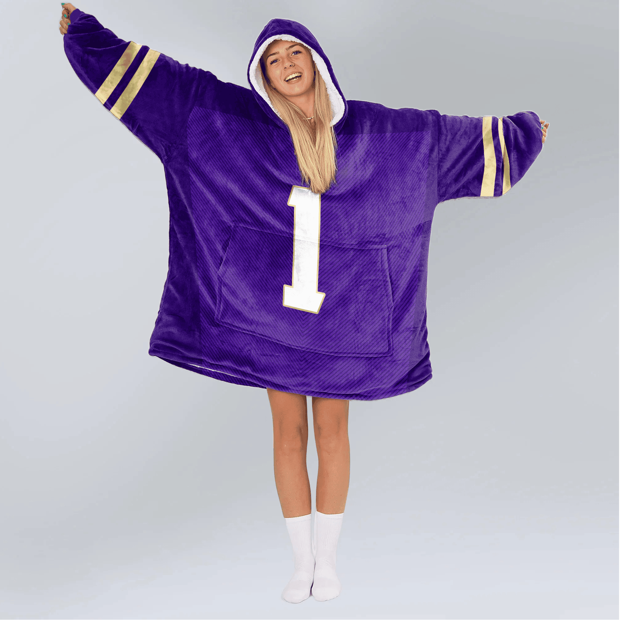 Adult 1 Washington Football Unisex Blanket Hoodie
