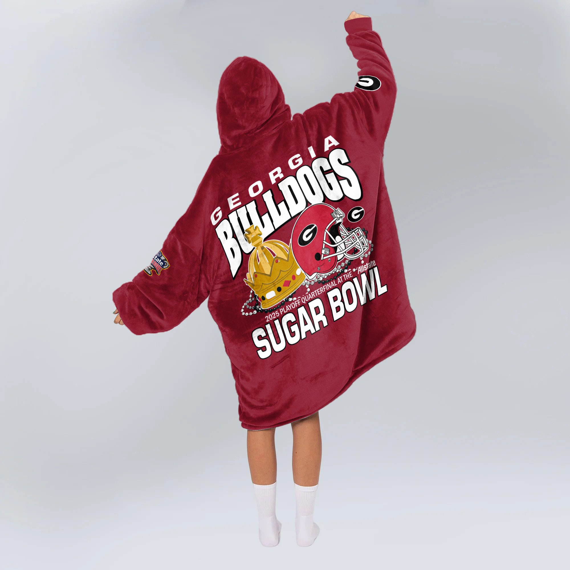 Adult Champions Georgia Football Unisex Blanket Hoodie