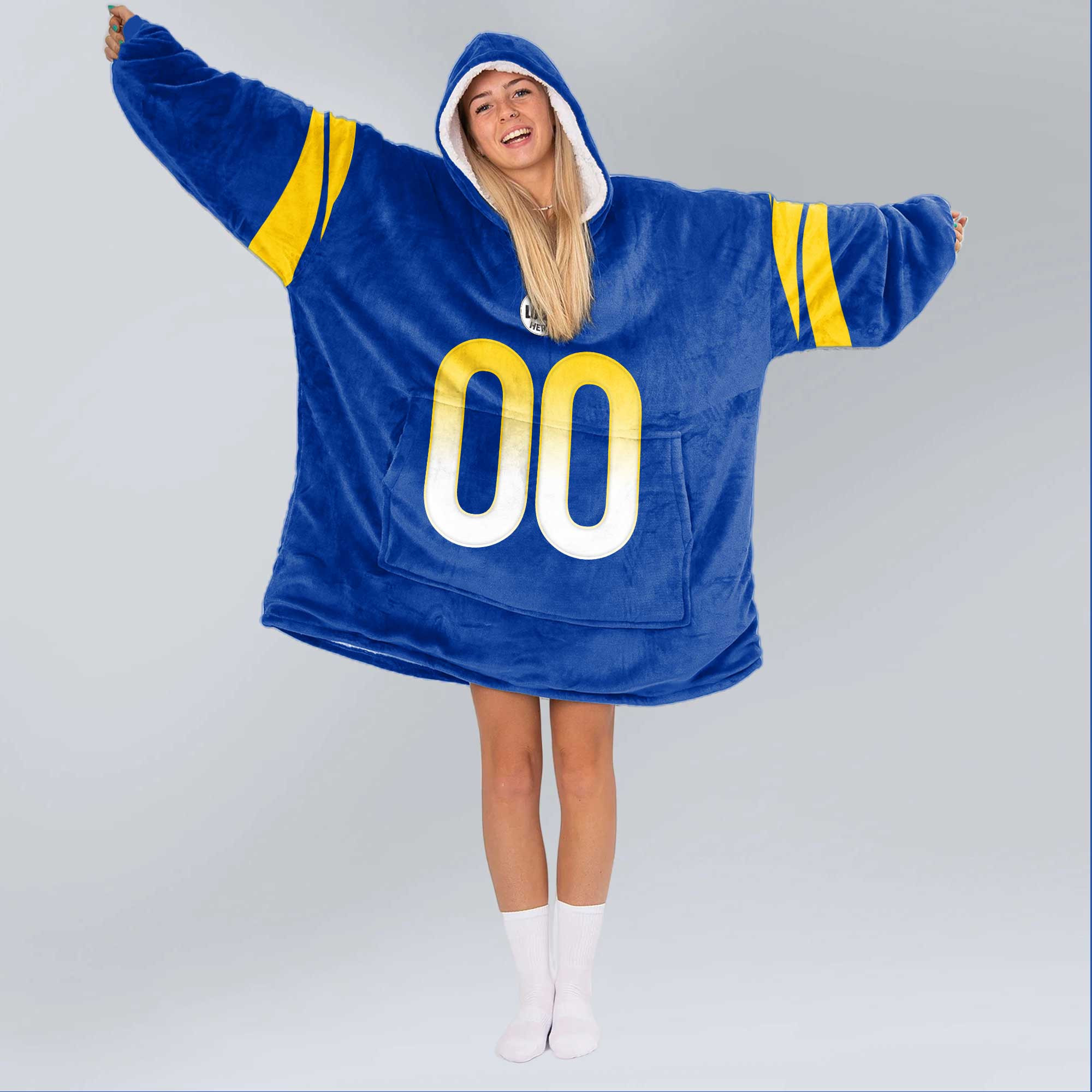 Adult Custom Blanket Hoodie Los Angeles Inspired Color
